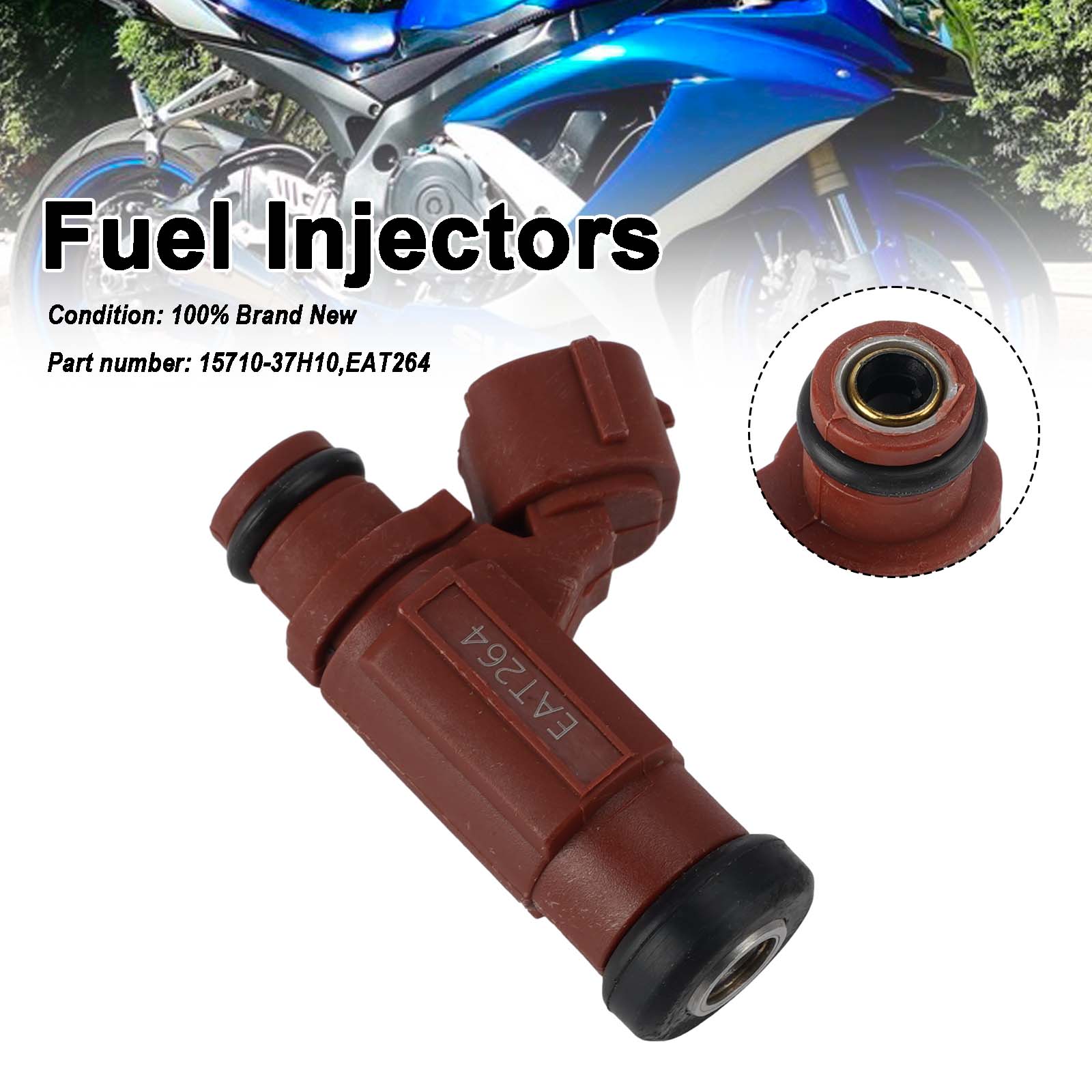 08-09 Suzuki GSX-R600 GSX-R750 EAT264 Injecteurs de carburant 15710-37H10