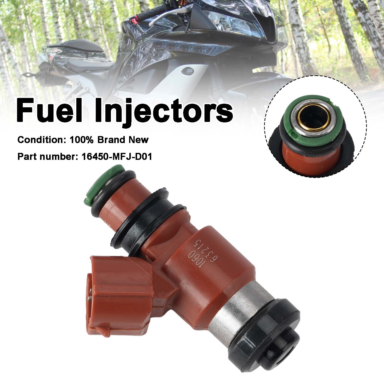 17-24 Honda Rebel 500 CB500 CBR600RR Brandstofinjectoren 16450-MFJ-D01