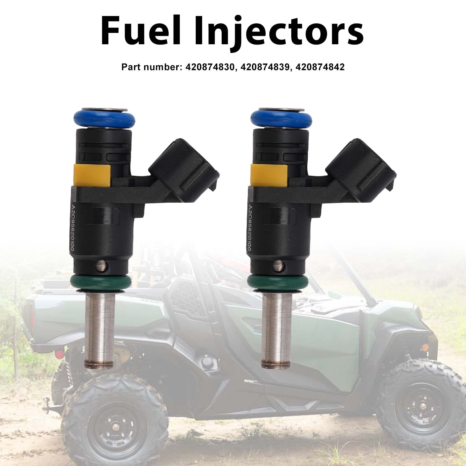 2PC CAN-AM Commander 420874839 Fuel Injectors 420874830 420874842