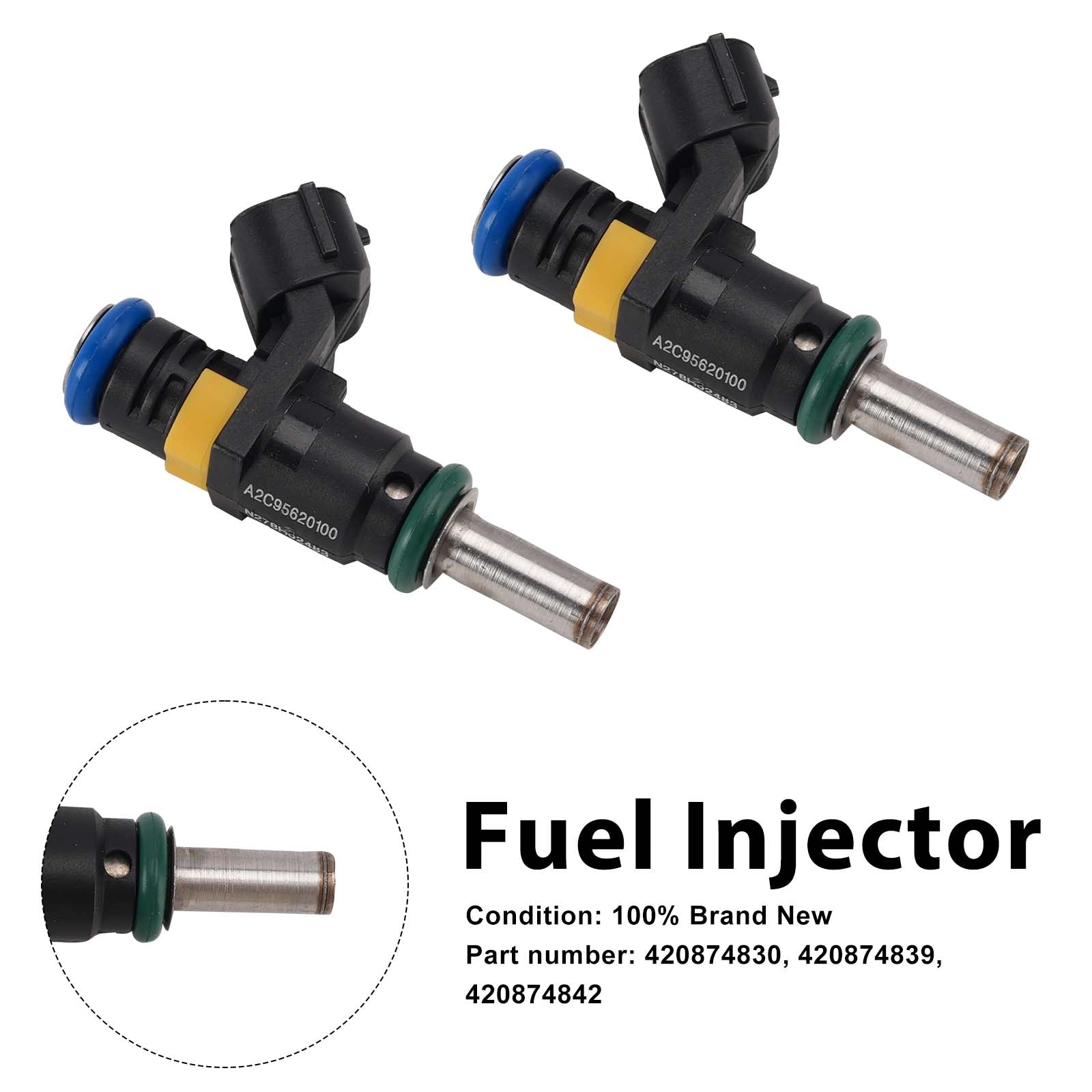 2PC CAN-AM Commander 420874839 Fuel Injectors 420874830 420874842