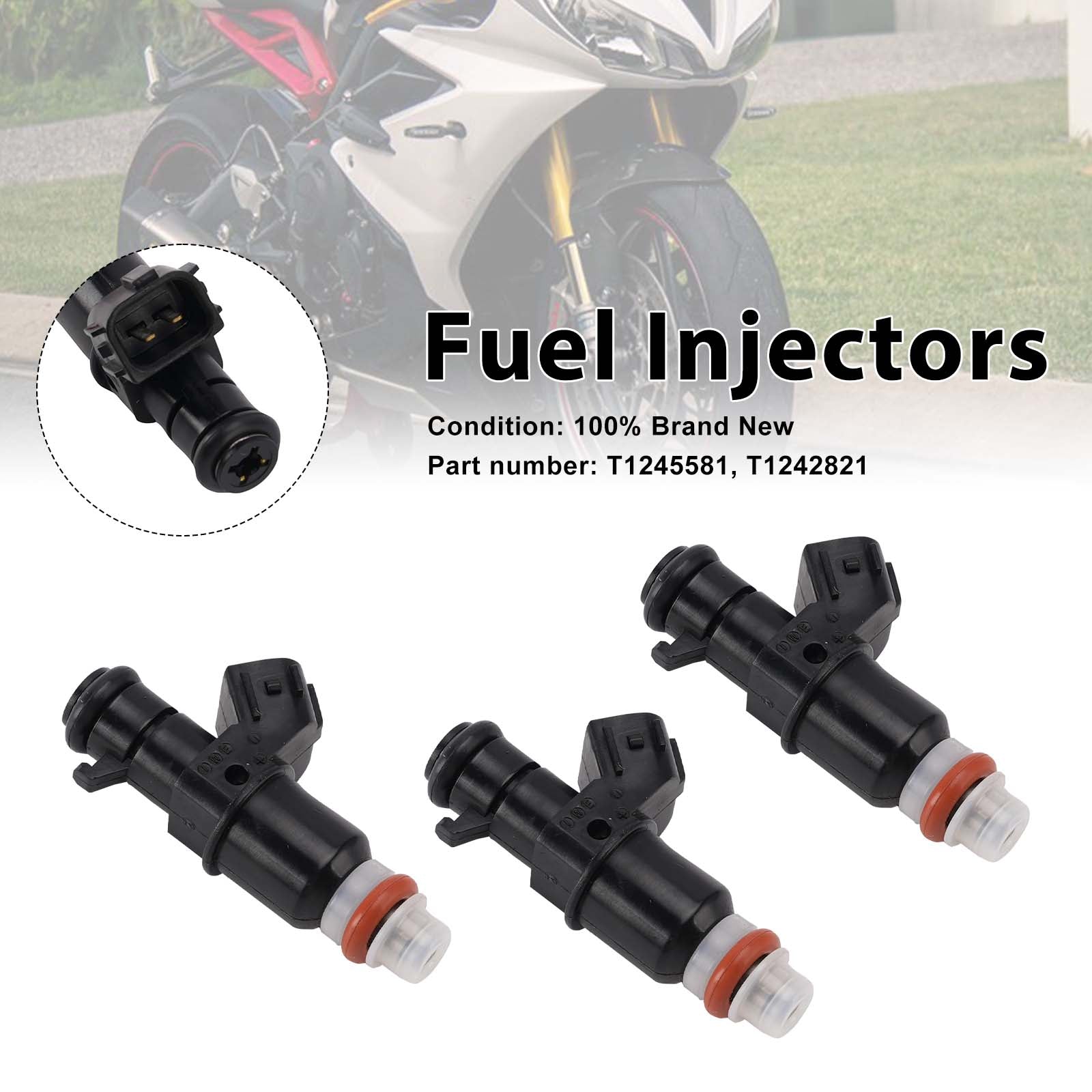 3PC 2013-2017 Daytona 675R 675 R T1245581 Brandstofinjectoren T1242821
