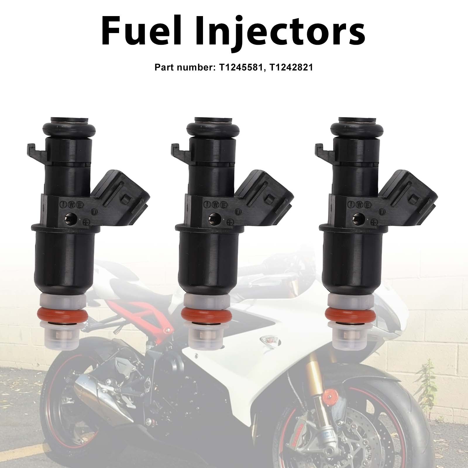 3PC 2013-2017 Daytona 675R 675 R T1245581 Brandstofinjectoren T1242821
