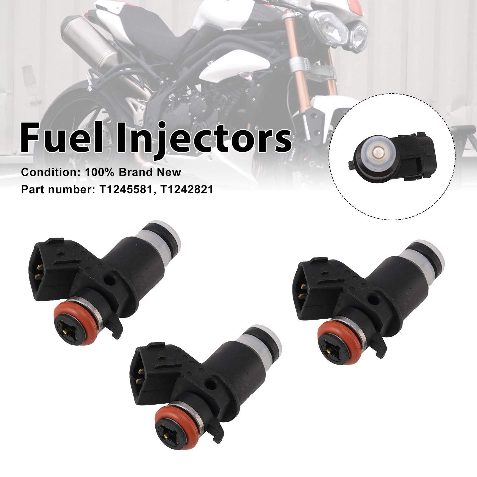 3PC 2005-2015 Speed Triple 1050 Fuel Injectors T1240465