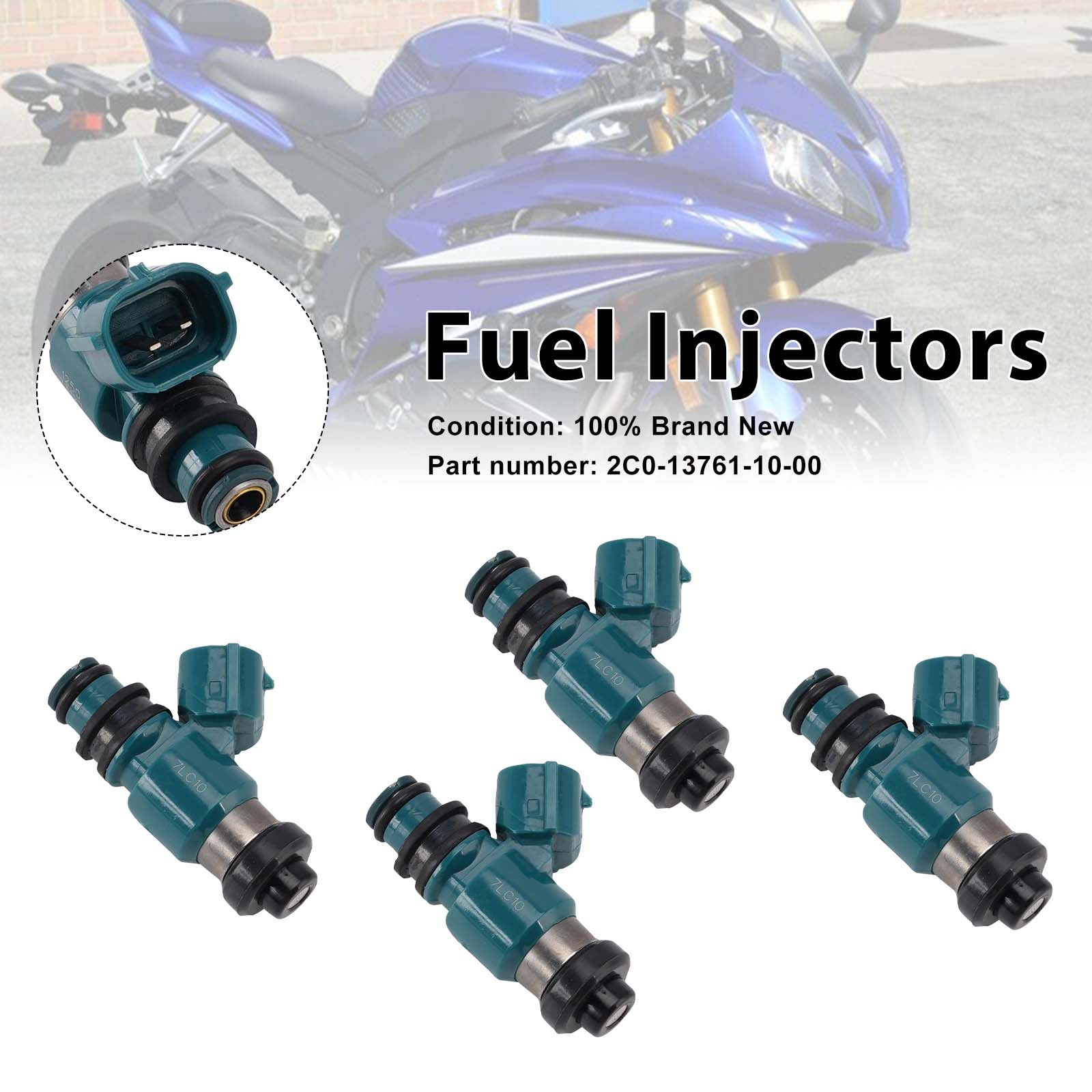 4PC 06-07 15-16 Yamaha YZF R6 TMAX Fuel Injectors 2C0-13761-10-00