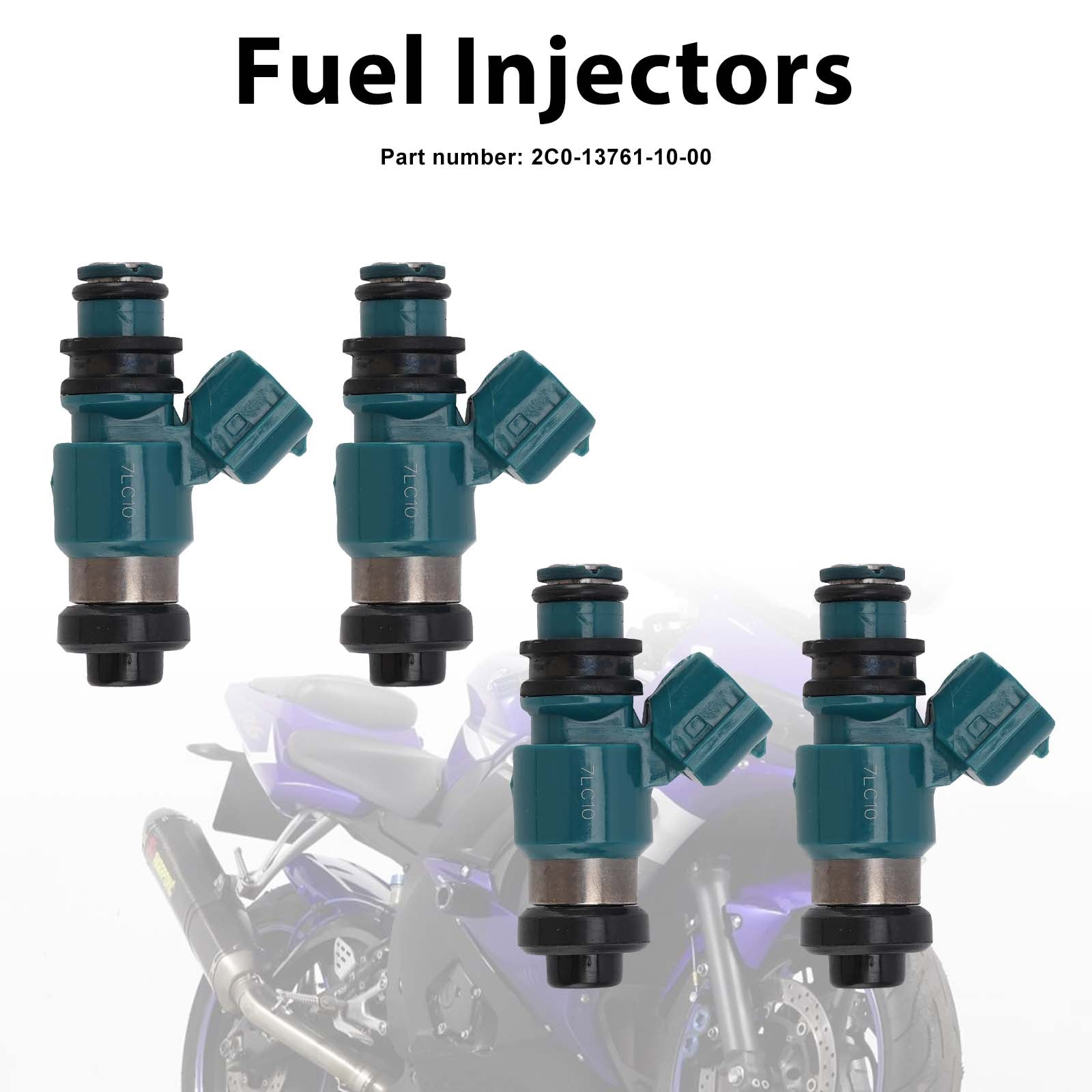 4PC 06-07 15-16 Yamaha YZF R6 TMAX Fuel Injectors 2C0-13761-10-00