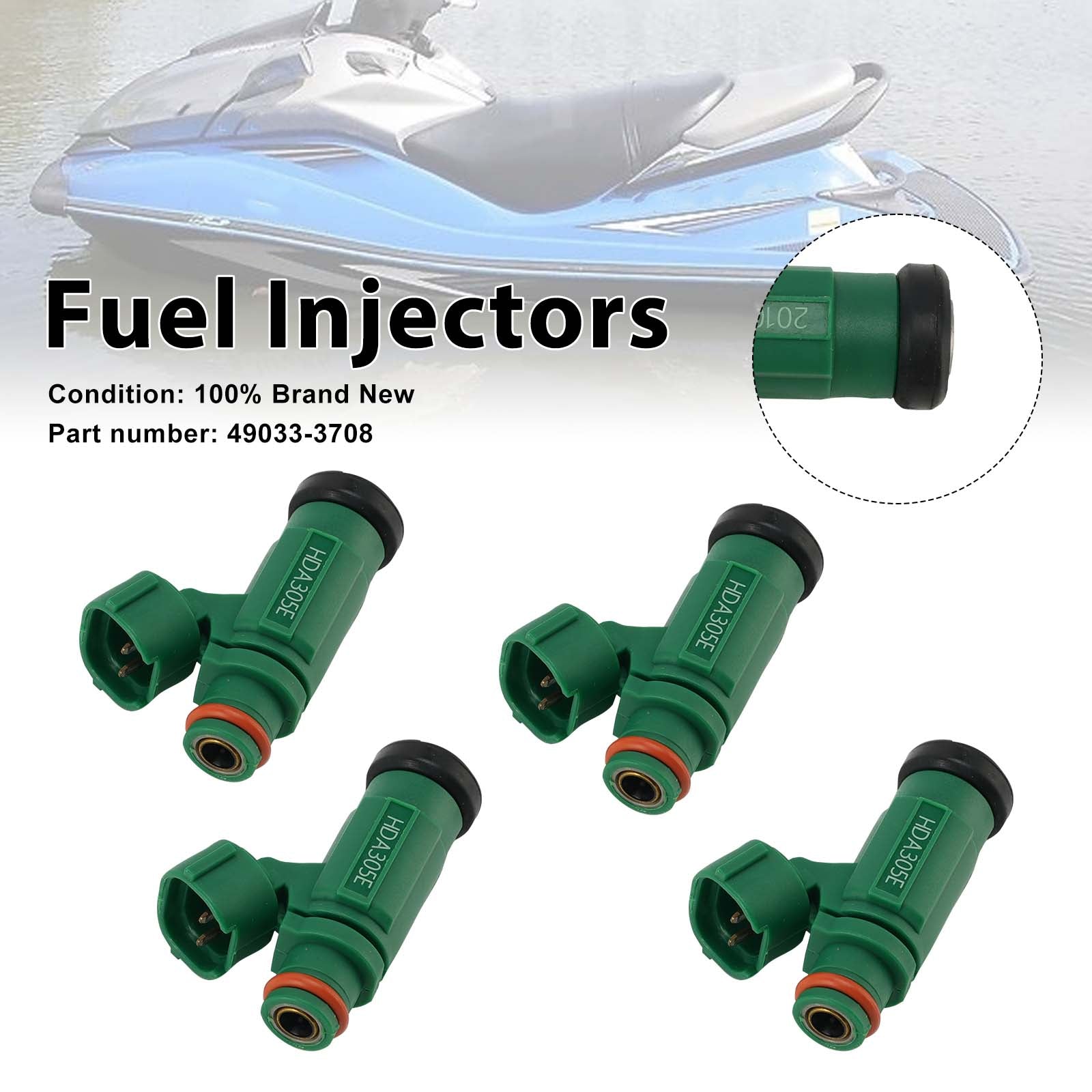 4 pièces 07-10 Kawasaki Jet Ski Ultra 250X 260X 260LX injecteurs de carburant 49033-3708