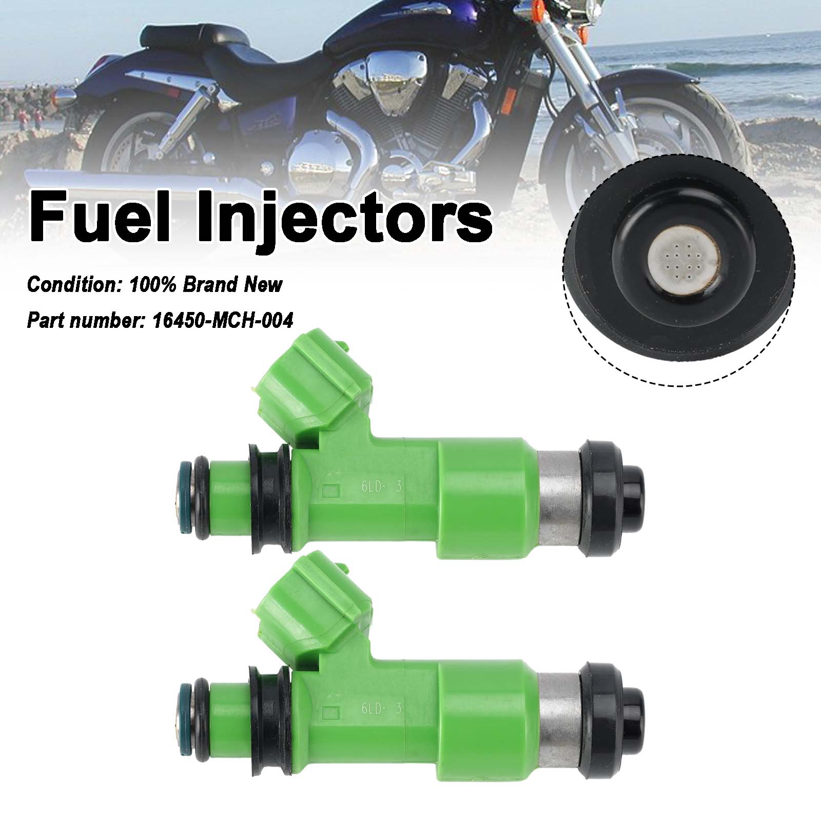 2PC Honda VTX1800 VTX1800C R S/N/F/T Einspritzdüsen 16450-MCH-004