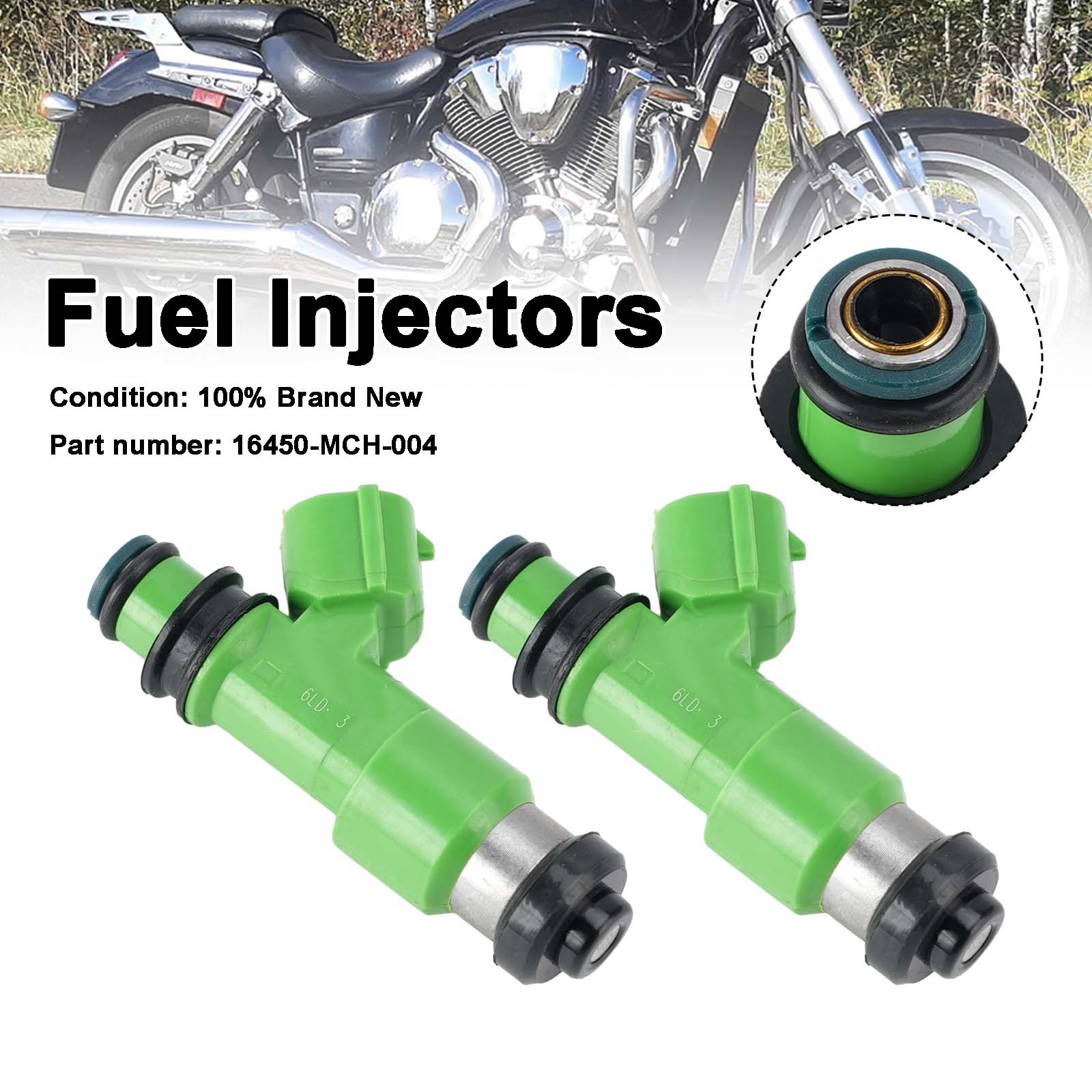 2PC Honda VTX1800 VTX1800C R S/N/F/T Einspritzdüsen 16450-MCH-004