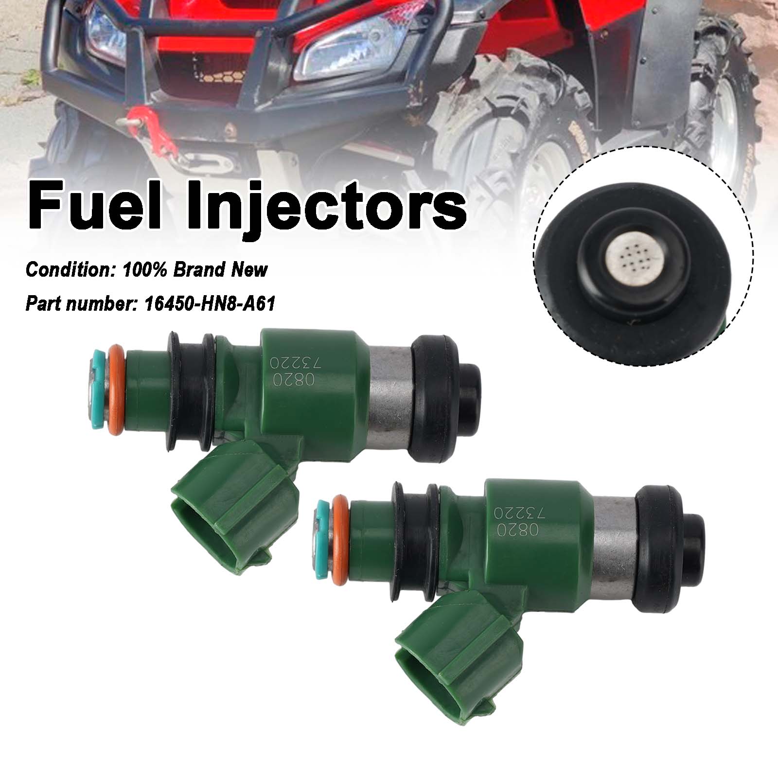 2PC 06-18 Injetores de combustível Honda TRX680FA SXS700 MUV700 TRX700XX 16450-HN8-A61