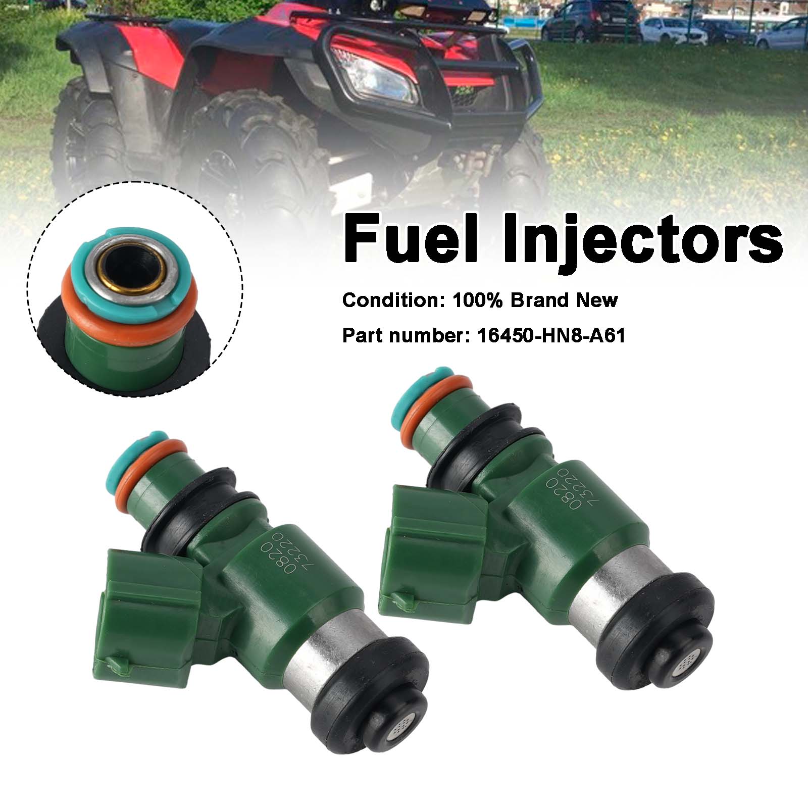 2PC 06-18 Injetores de combustível Honda TRX680FA SXS700 MUV700 TRX700XX 16450-HN8-A61