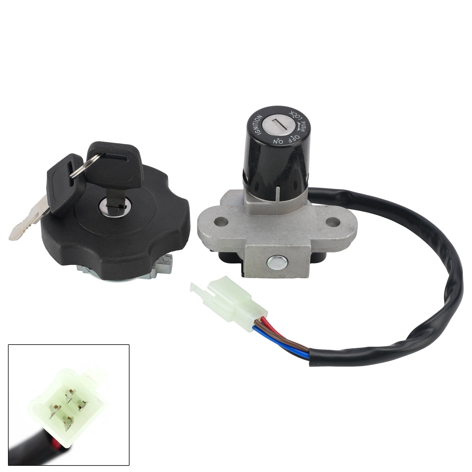 2004-2006 Yamaha DT125R DT125RE DT125X Ignition Key Switch Fuel Cap Lock Set