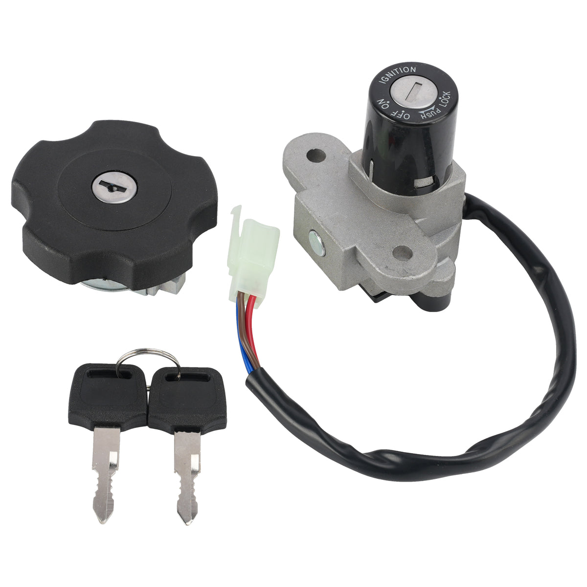 2004-2006 Yamaha DT125R DT125RE DT125X Ignition Key Switch Fuel Cap Lock Set