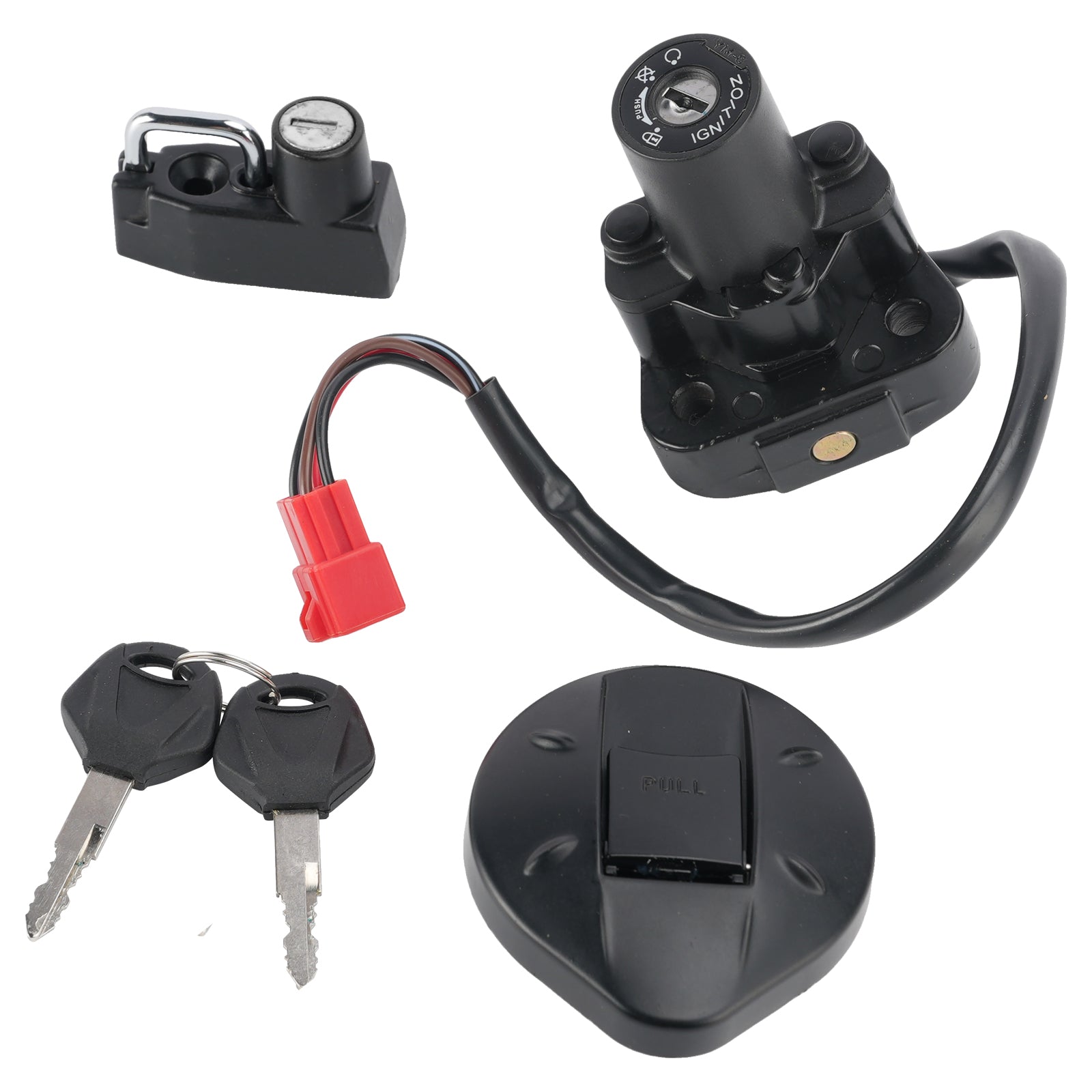 05-17 Yamaha XT 250 X Serow 4-Wire Ignition Switch Fuel Cap Helmet Lock Set