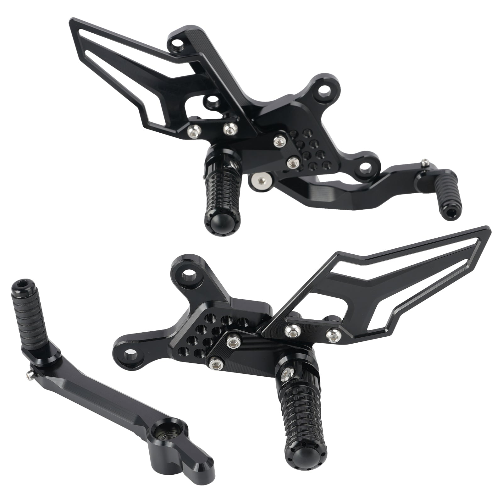 2024-2026 Yamaha MT09 MT-09 Racing Pedaleiras traseiras ajustáveis pretas