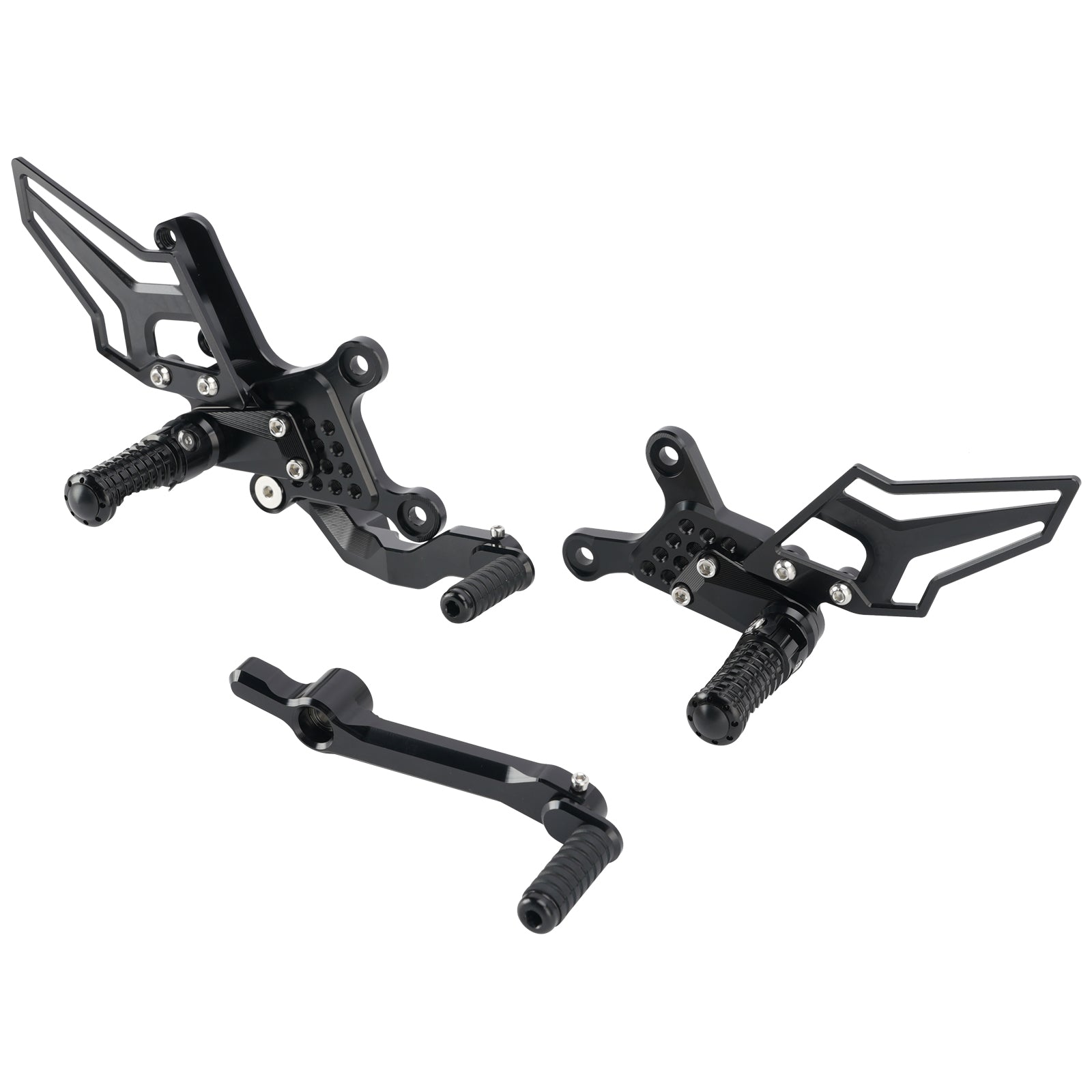 2024-2026 Yamaha MT09 MT-09 Racing Pedaleiras traseiras ajustáveis pretas