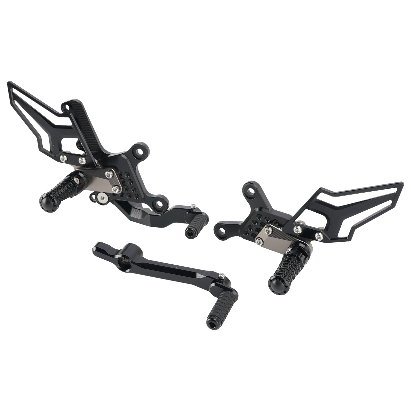 2024-2026 Yamaha MT09 MT-09 Racing Pedaleiras traseiras ajustáveis cinza