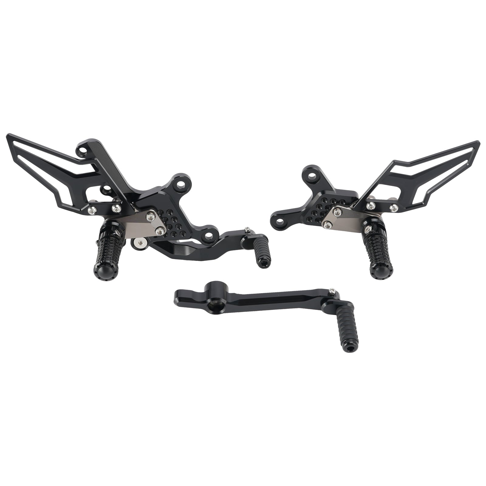 2024-2026 Yamaha MT09 MT-09 Racing Pedaleiras traseiras ajustáveis cinza