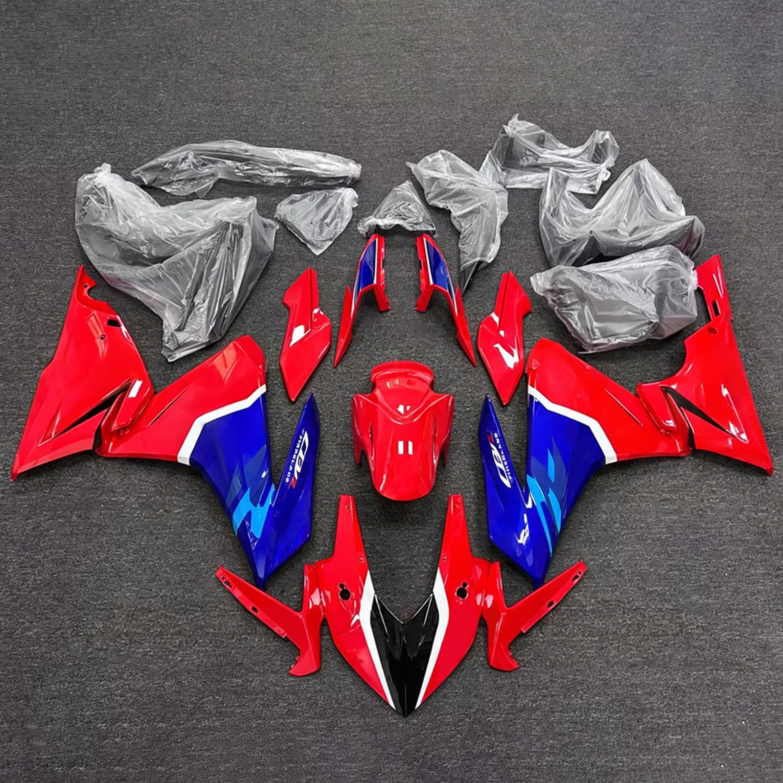 Amotopart 2019-2021 ホンダ CBR500R レッド/ブルー フェアリングキット