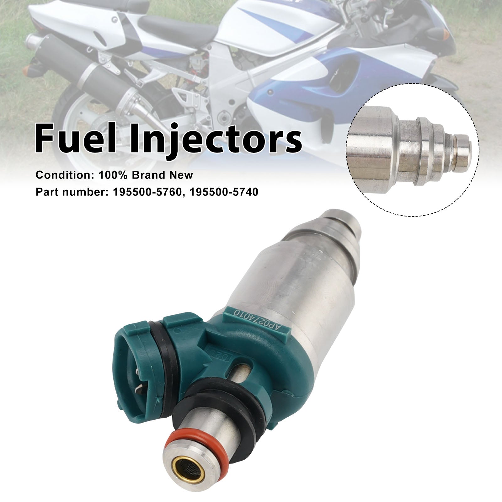 98-03 Suzuki TL1000 RSV1000 Fuel Injectors 195500-5760 195500-5740
