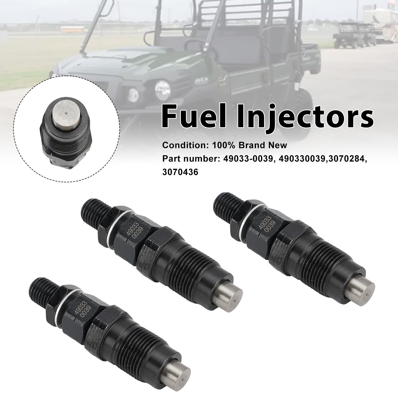 Injecteurs de carburant Kawasaki KAF1000 Polaris UTV 49033 – 0039, 3 pièces, 3070284 3070436