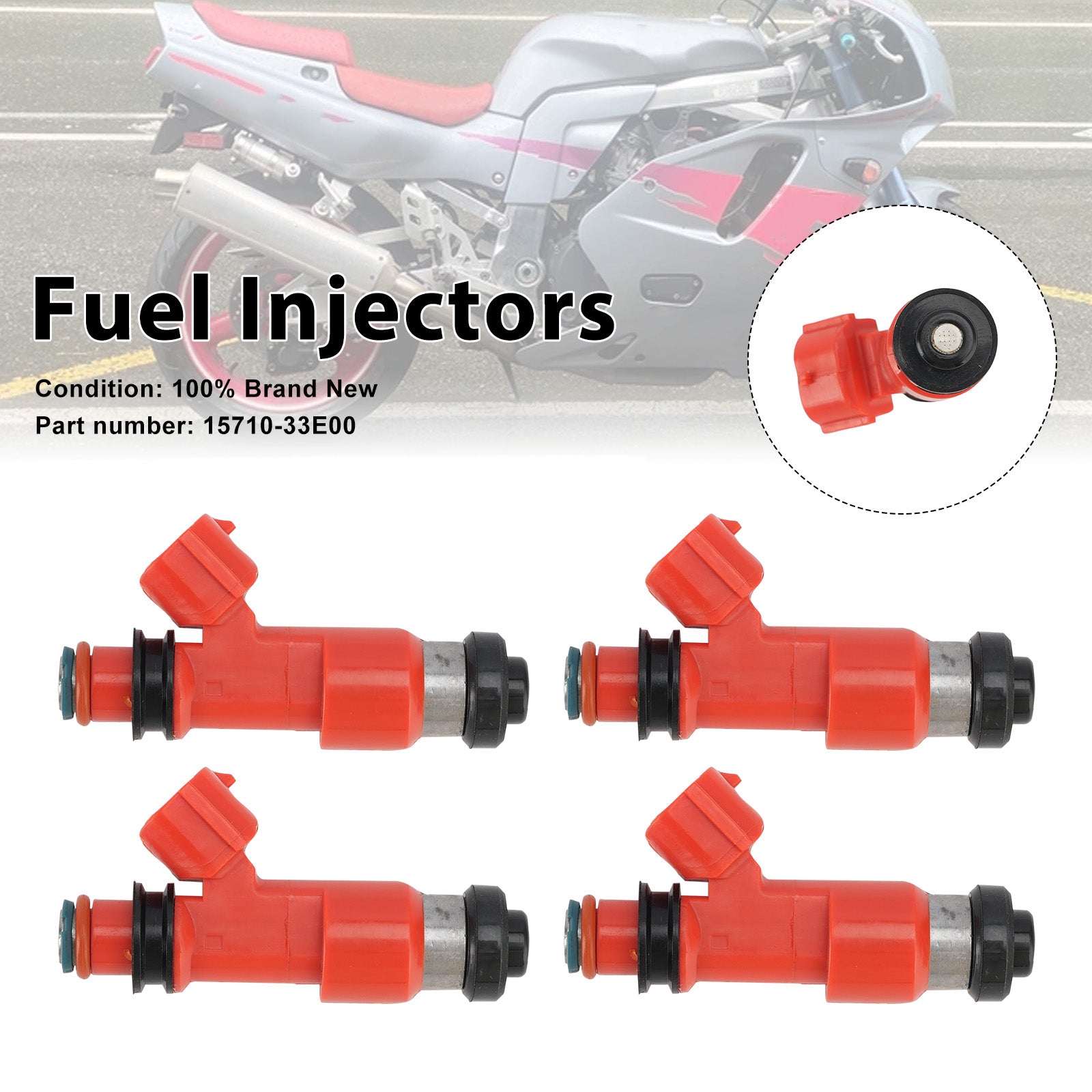 4 pièces 1998-1999 Suzuki GSXR750 GSX-R750 injecteurs de carburant 15710-33E00