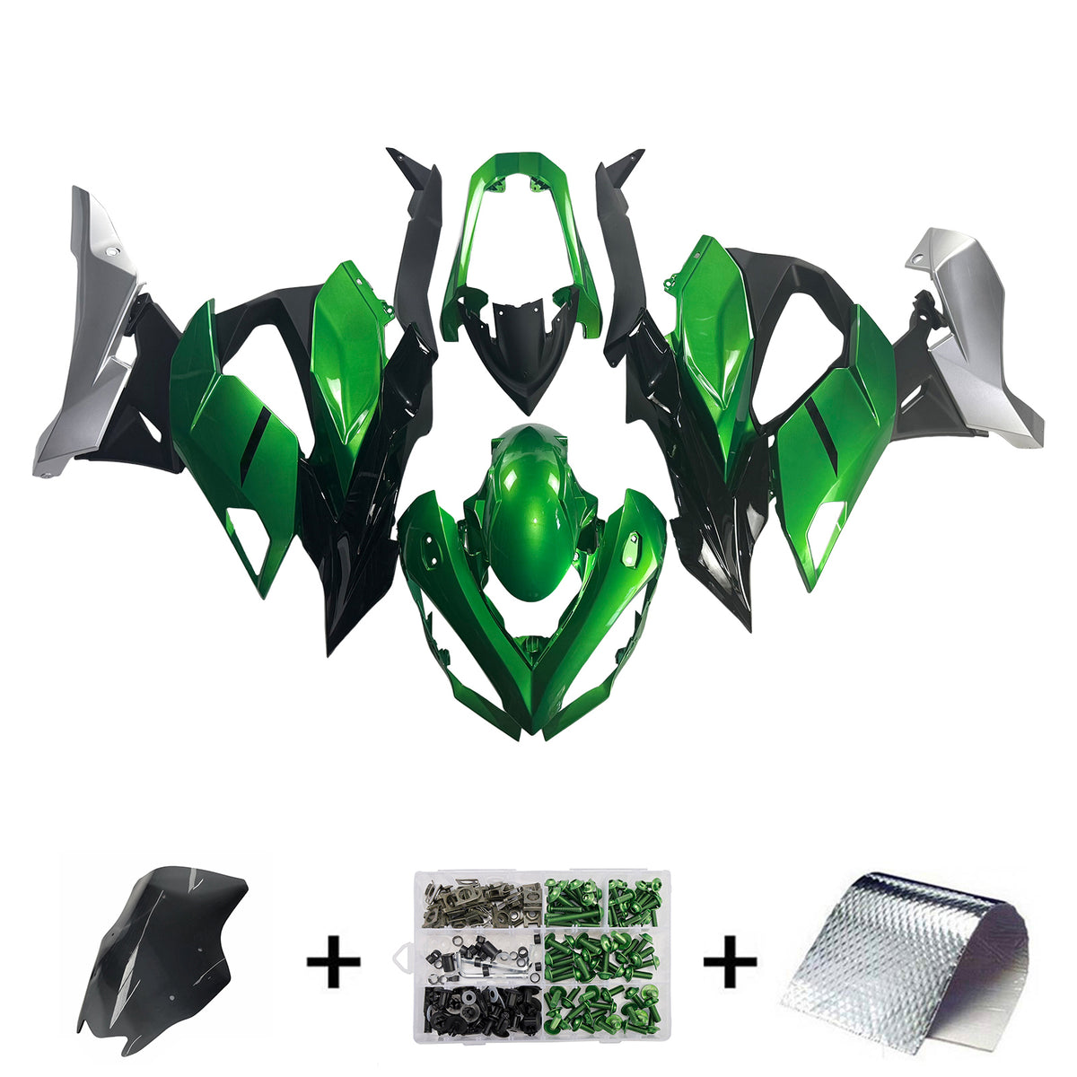 Amotopart 2020–2026 Kawasaki Z1000SX Ninja 1000SX 1100SX Grün Weiß Schwarz Grau Verkleidungsset