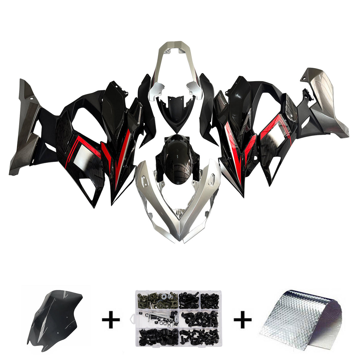 Amotopart 2020–2026 Kawasaki Z1000SX Ninja 1000SX 1100SX Schwarz Grau Weiß Rot Verkleidungsset