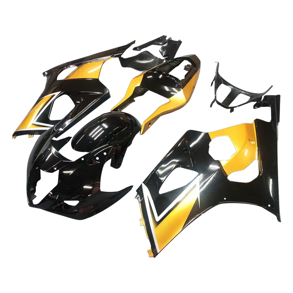 Amotopart 2003-2004 Suzuki GSX-R1000 K3 Black Yellow White Fairing Kit
