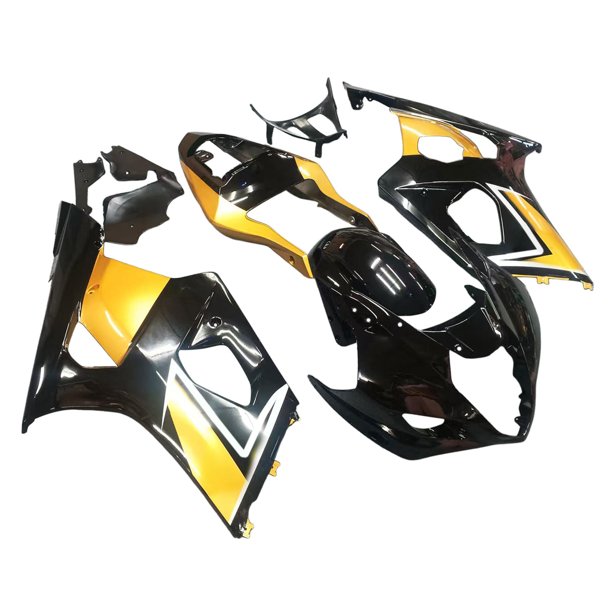 Amotopart 2003-2004 Suzuki GSX-R1000 K3 Black Yellow White Fairing Kit