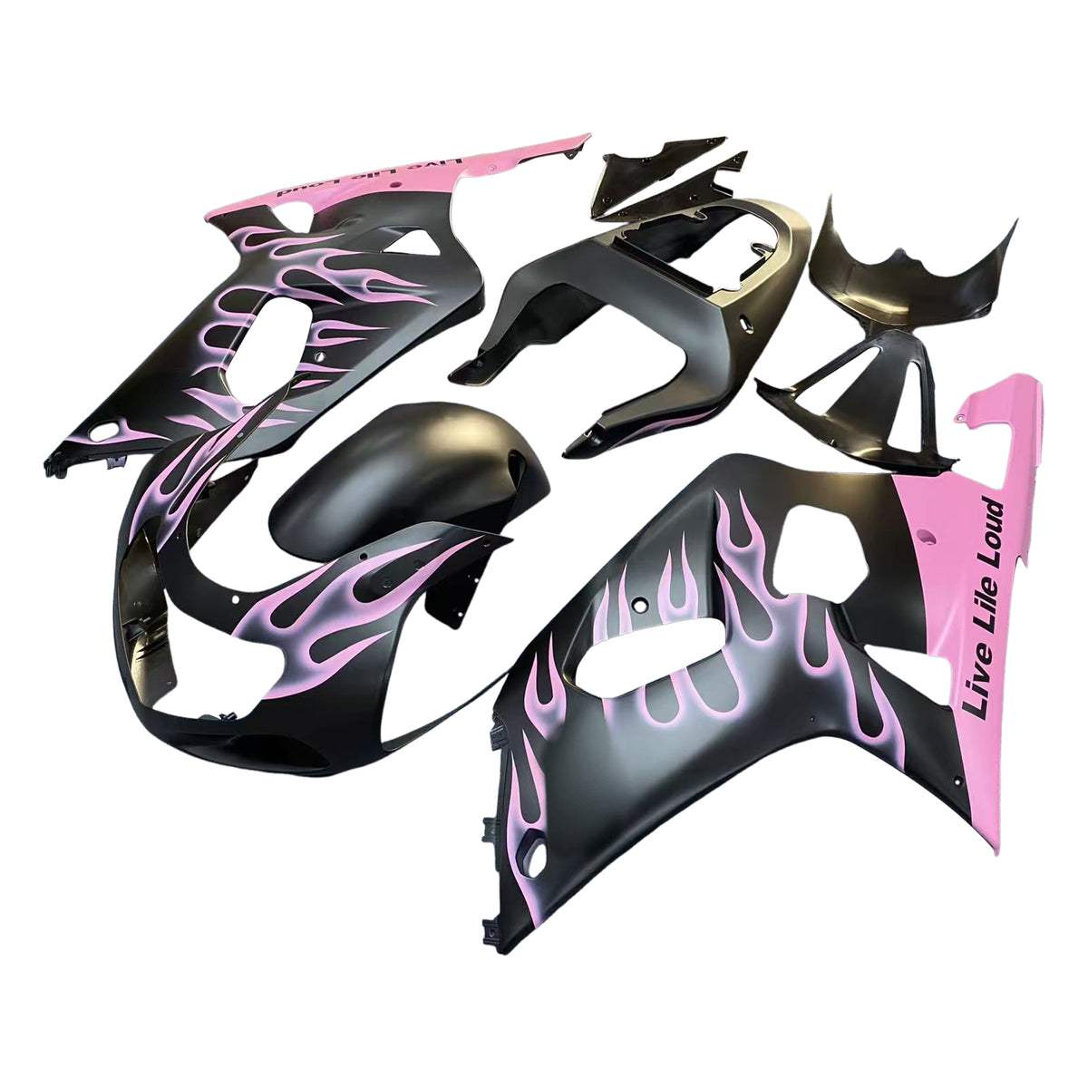 Amotopart 2001–2003 2000–2003 Suzuki GSX-R600 GSX-R750 K1 Weiß Rosa Schwarz Verkleidungsset