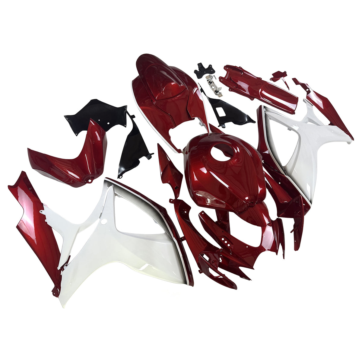 Amotopart 2006-2007 Suzuki GSX-R600 750 K6 Red White Black Fairing Kit