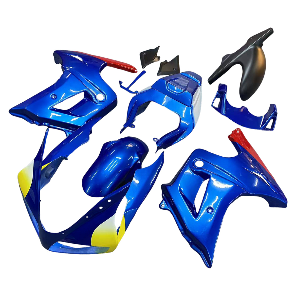 Amotopart 2003-2013 Suzuki SV650 Blue Yellow Fairing Kit