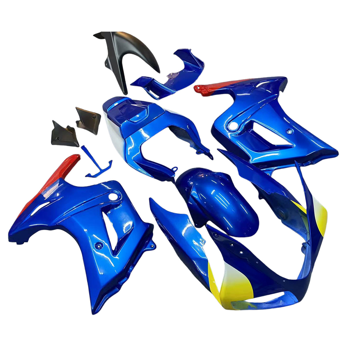 Amotopart 2003-2013 Suzuki SV650 Blue Yellow Fairing Kit
