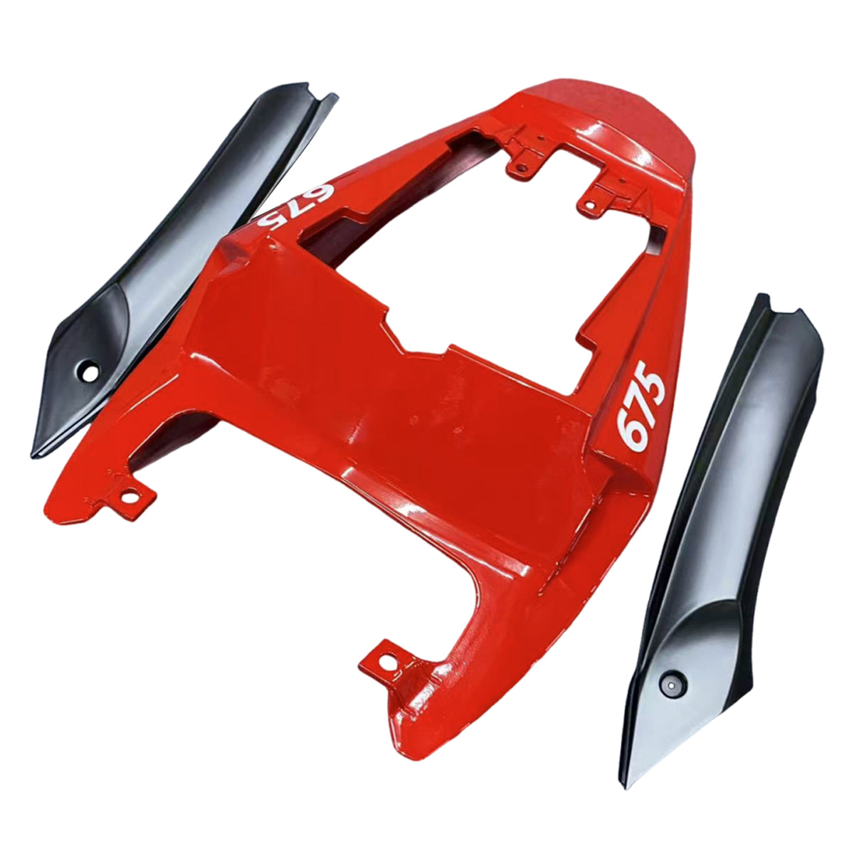 Amotopart 2009–2012 Triumph Daytona 675 Rot Schwarz Weiß Verkleidungsset