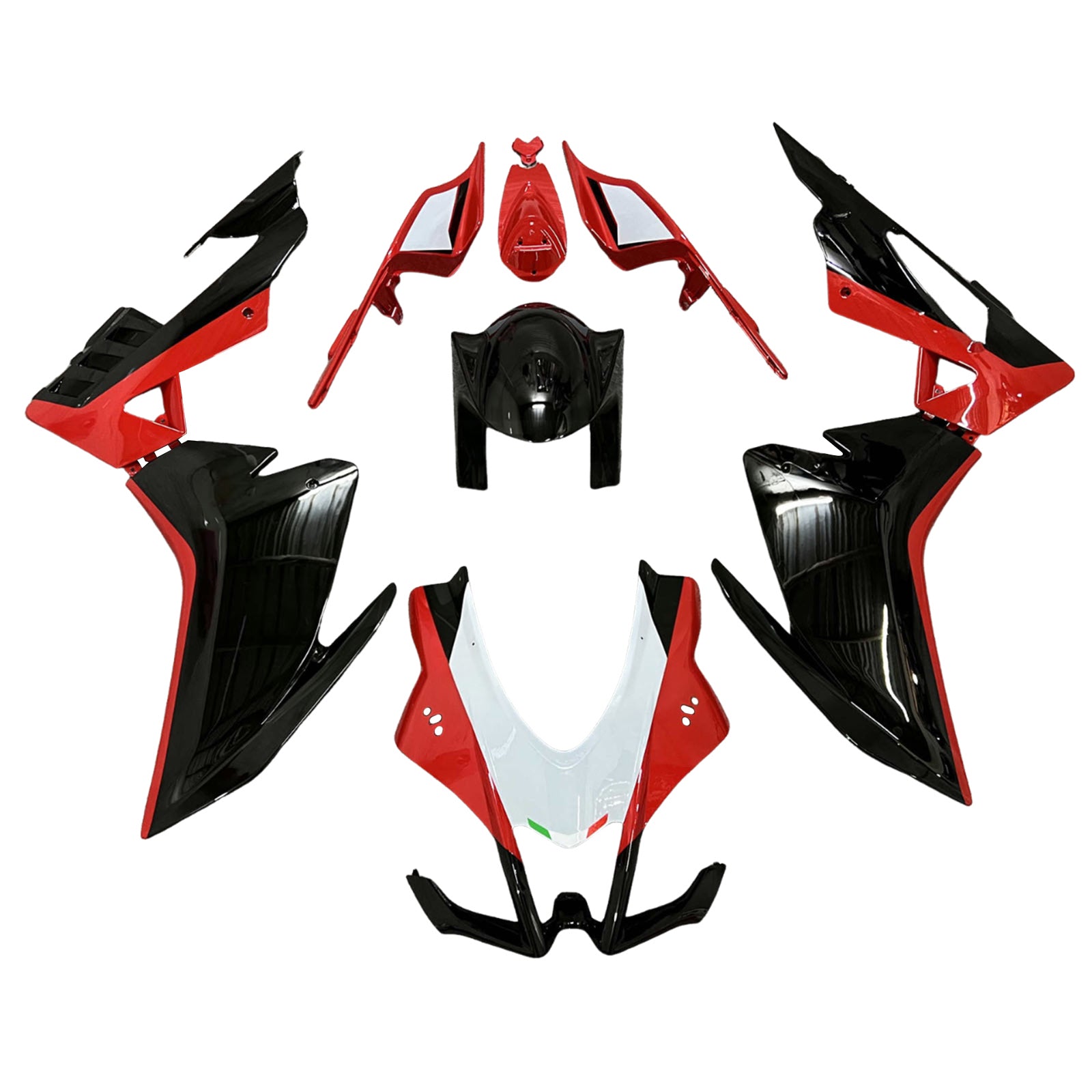 Amotopart 2016-2020 Aprilia RSV4 1000 White Red Black Fairing Kit