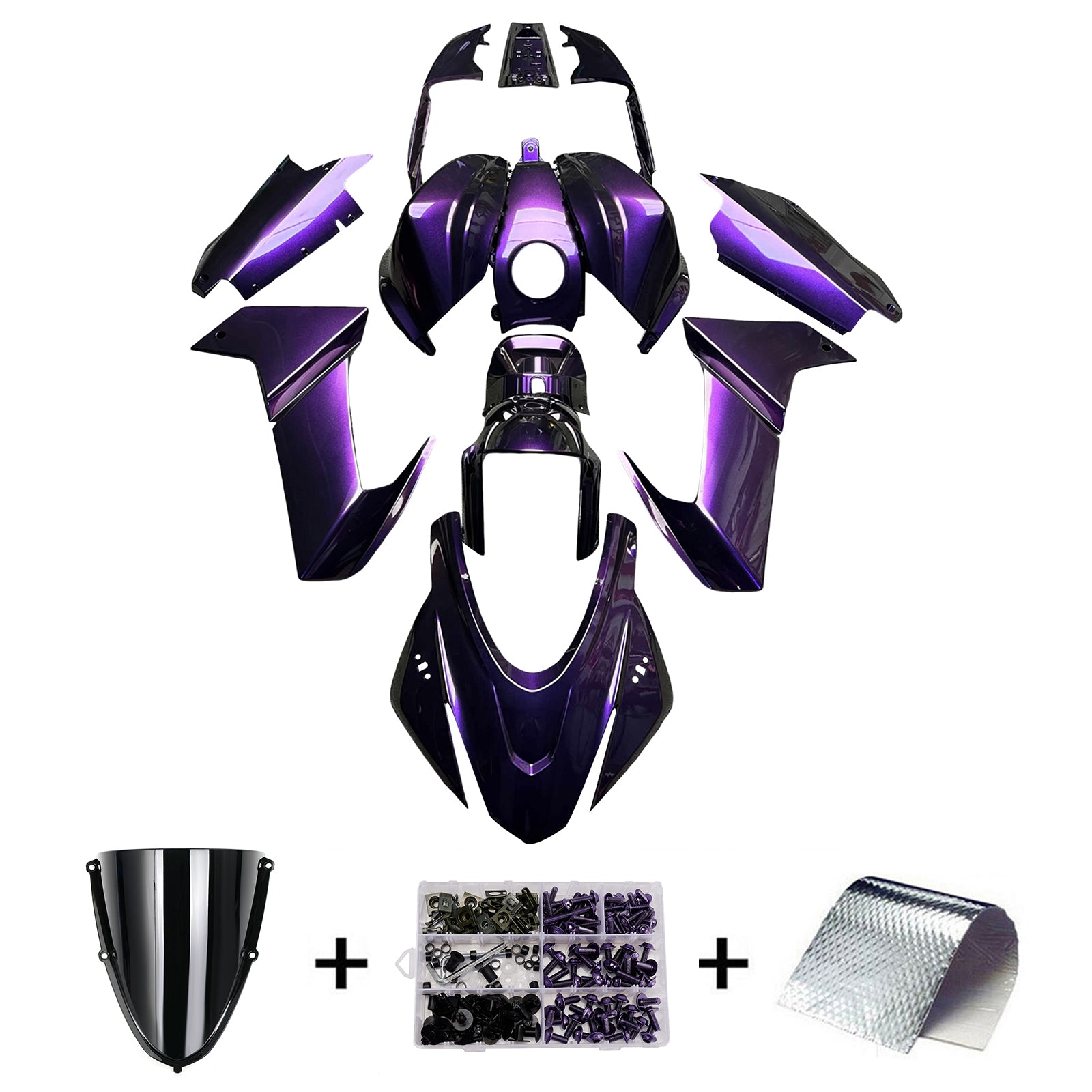 Amotopart 2020-2024 Aprilia RS 660 Purple Black Chameleon Fairing Kit