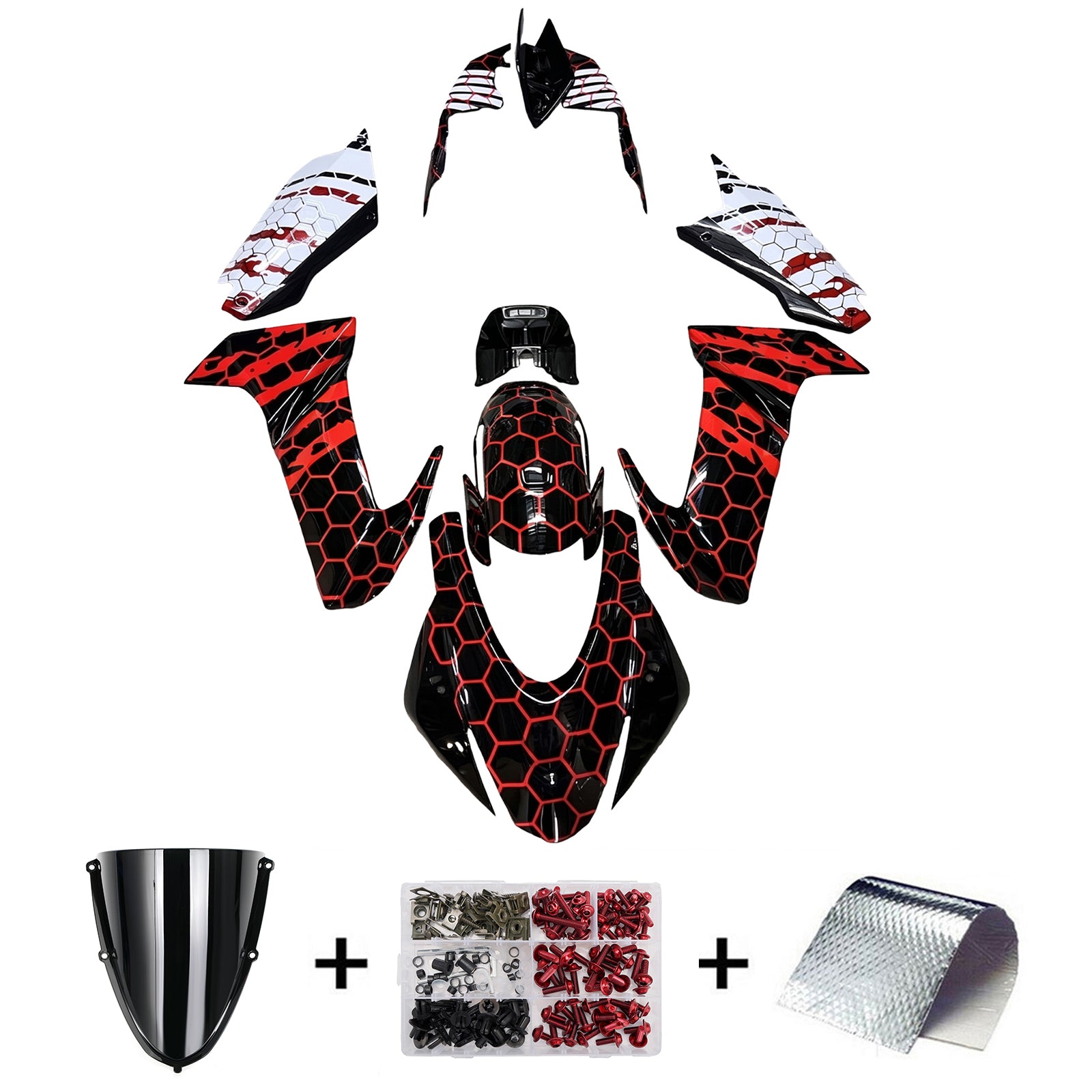 Amotopart 2020-2024 Aprilia RS 660 White Red Black Fairing Kit