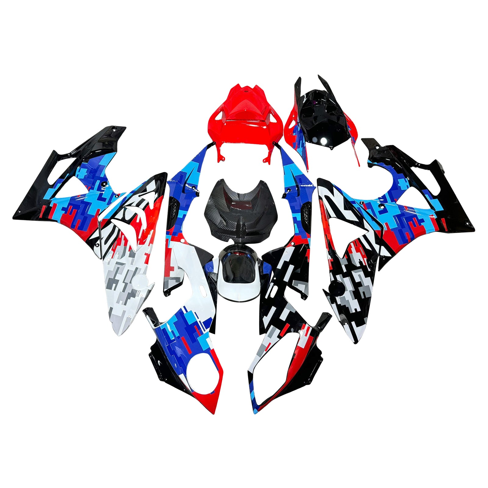 Amotopart 2009-2014 BMW S1000RR Blue Black White Red Fairing Kit