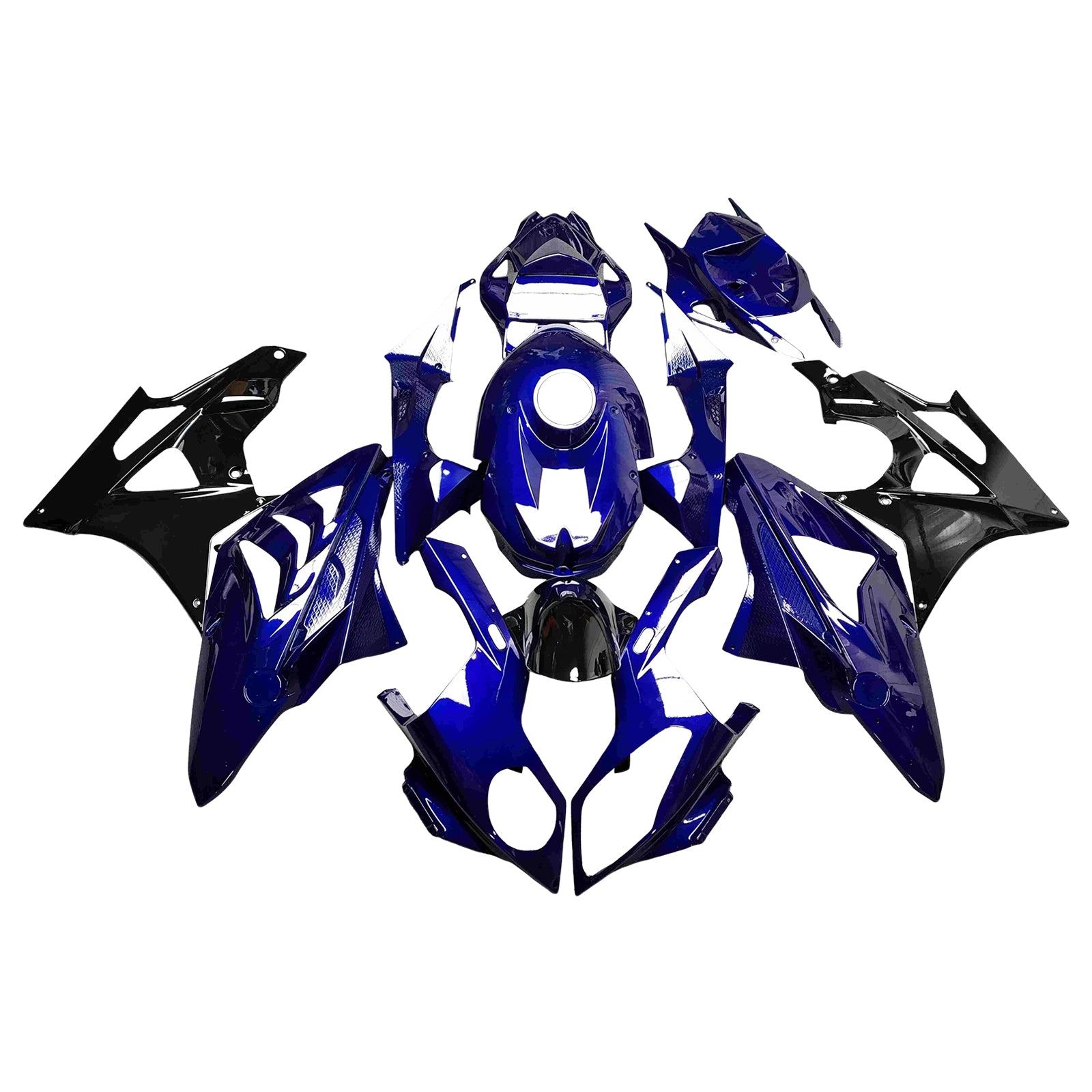 Amotopart 2009–2014 BMW S1000RR Blau Schwarz Weiß Verkleidungsset