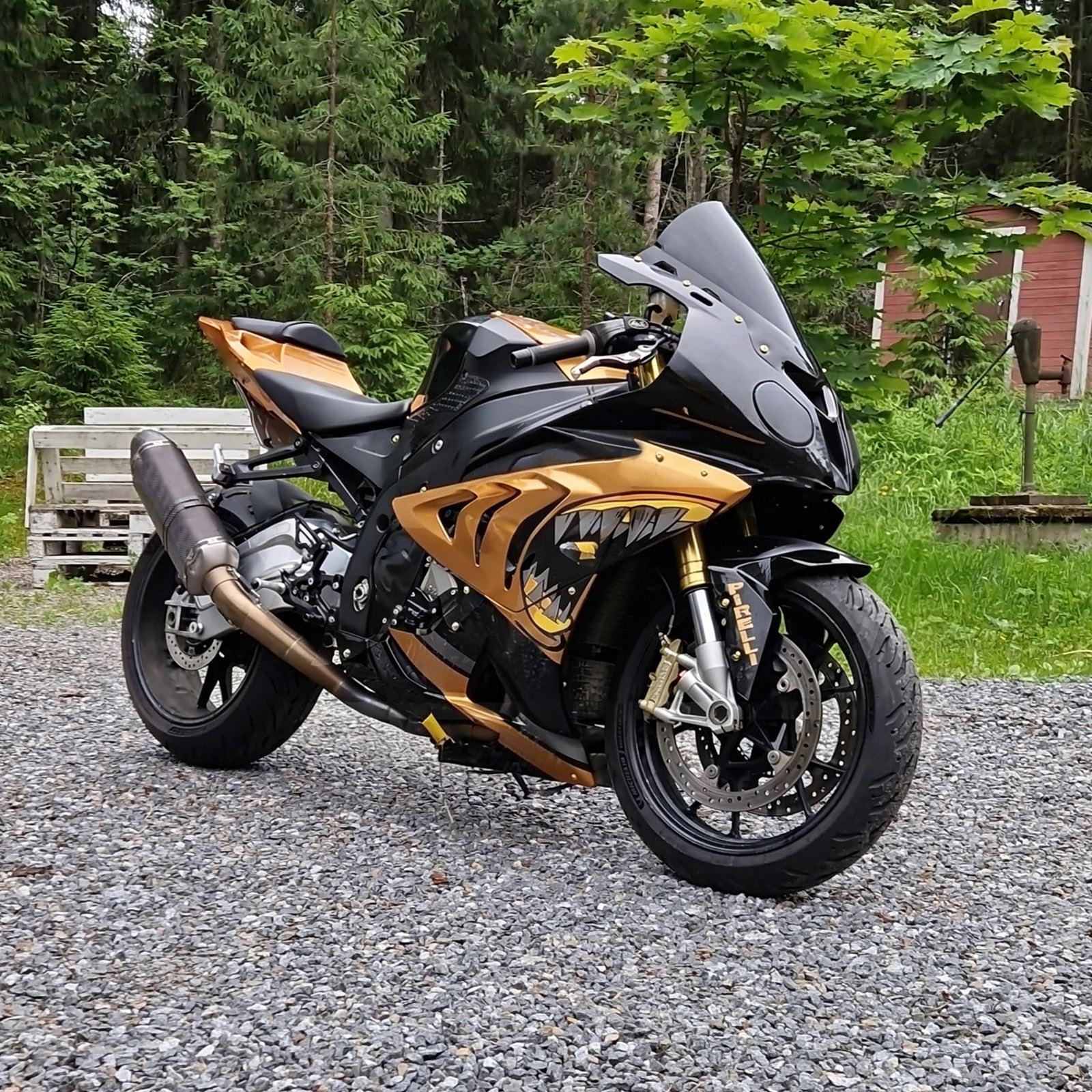 Amotopart 2009-2014 BMW S1000RR Gul Sort Hvid Orange Fairing Kit