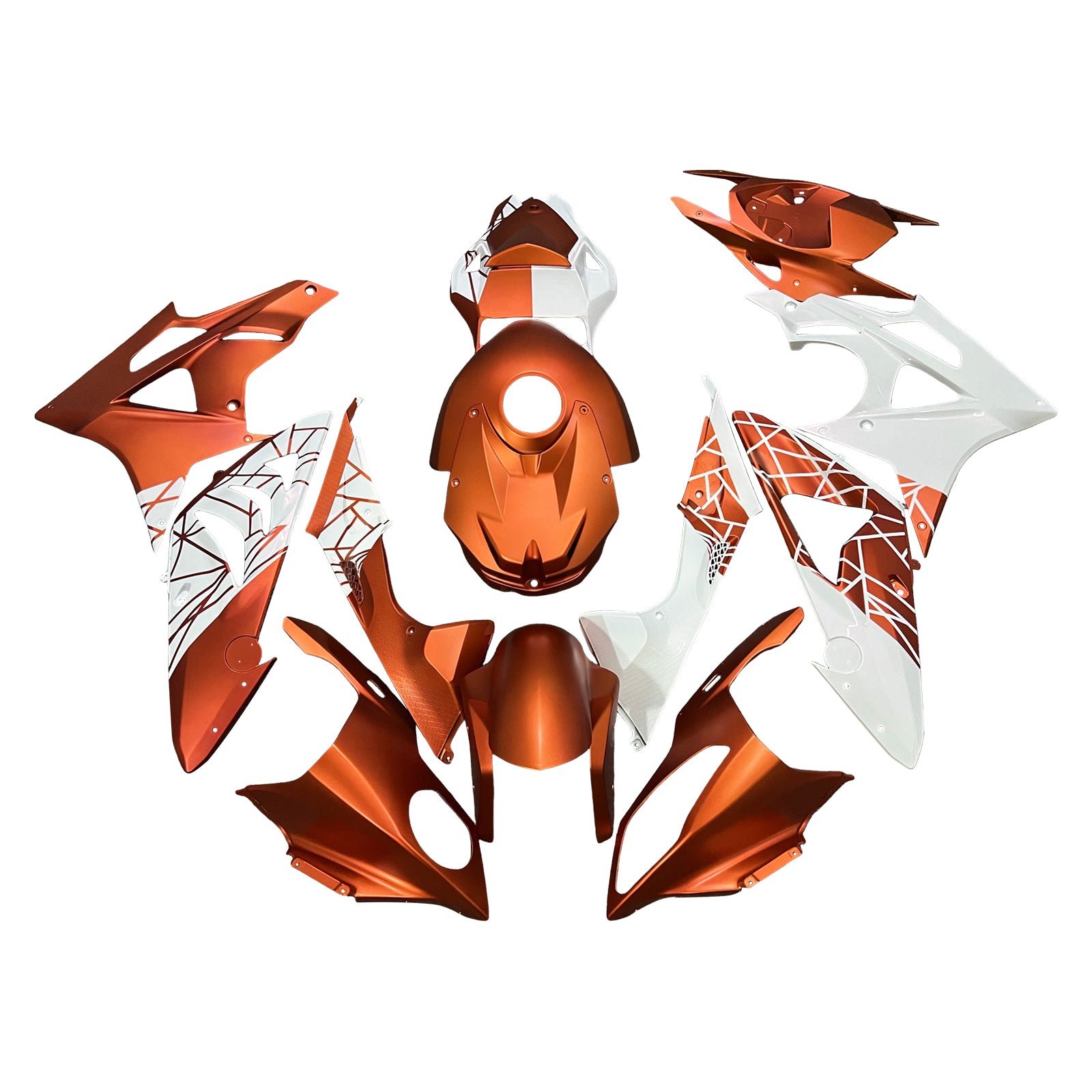 Amotopart 2009-2014 BMW S1000RR Orange Red White Fairing Kit