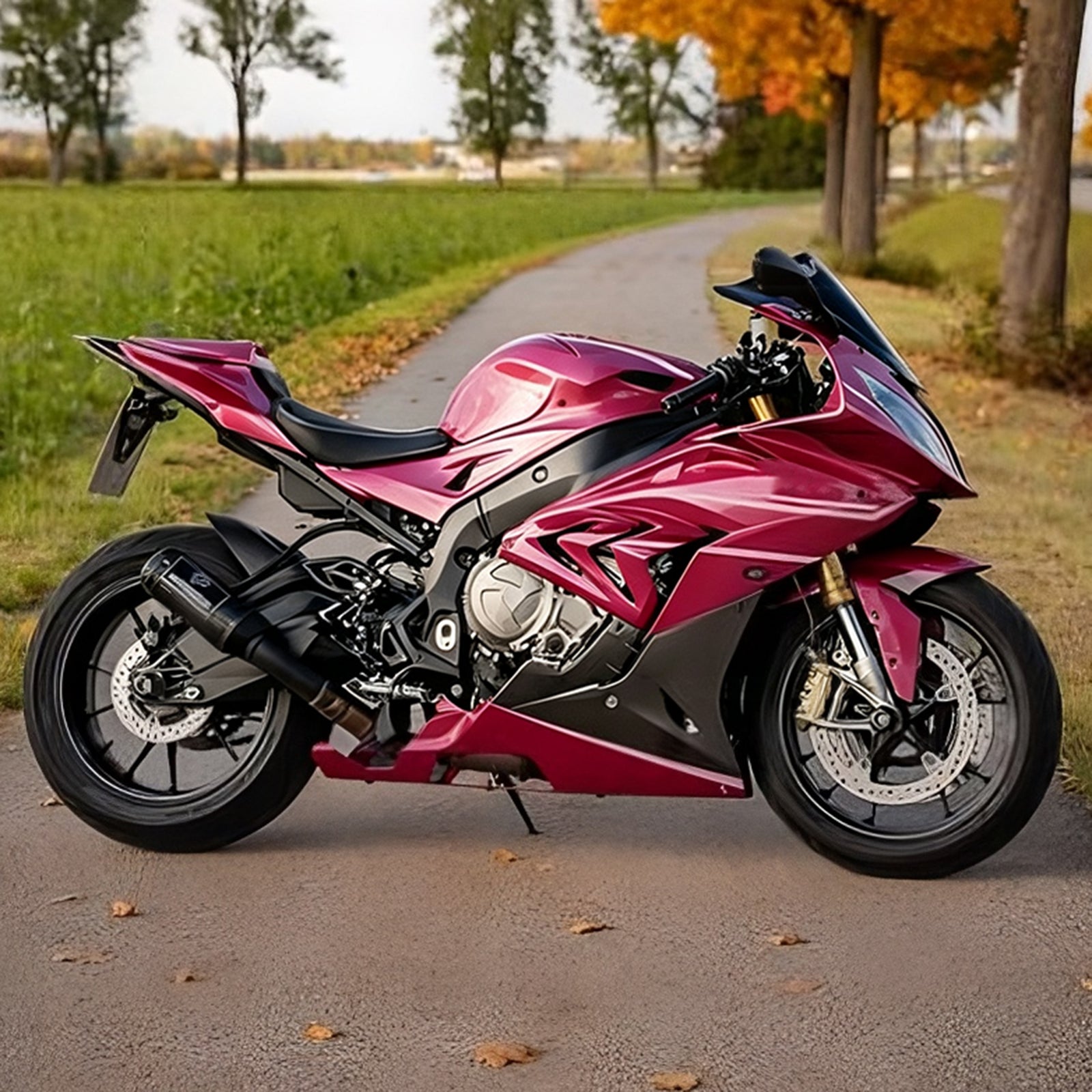 Amotopart 2015-2016 BMW S1000RR White Pink Fairing Kit