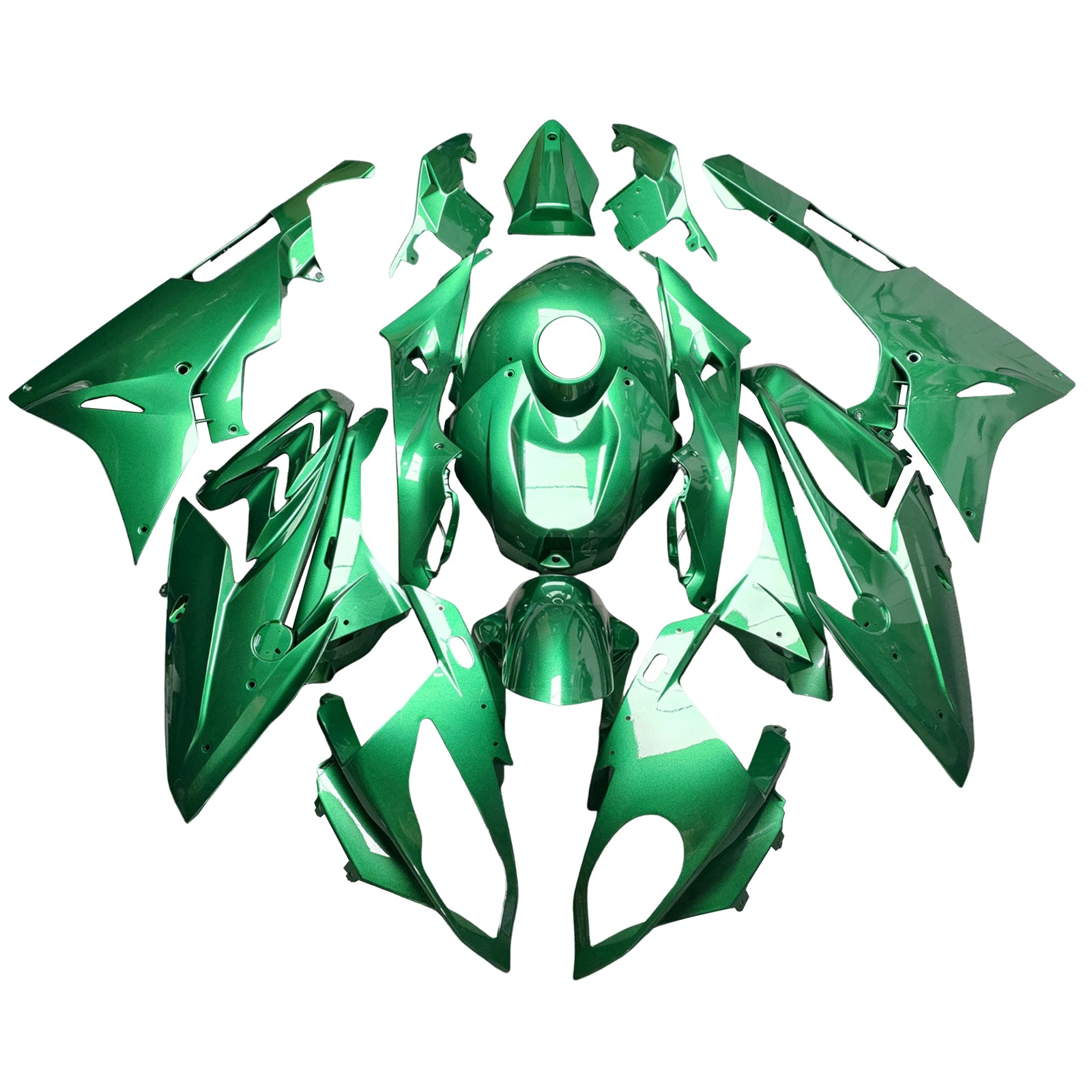 Amotopart 2015-2016 BMW S1000RR White Green Fairing Kit