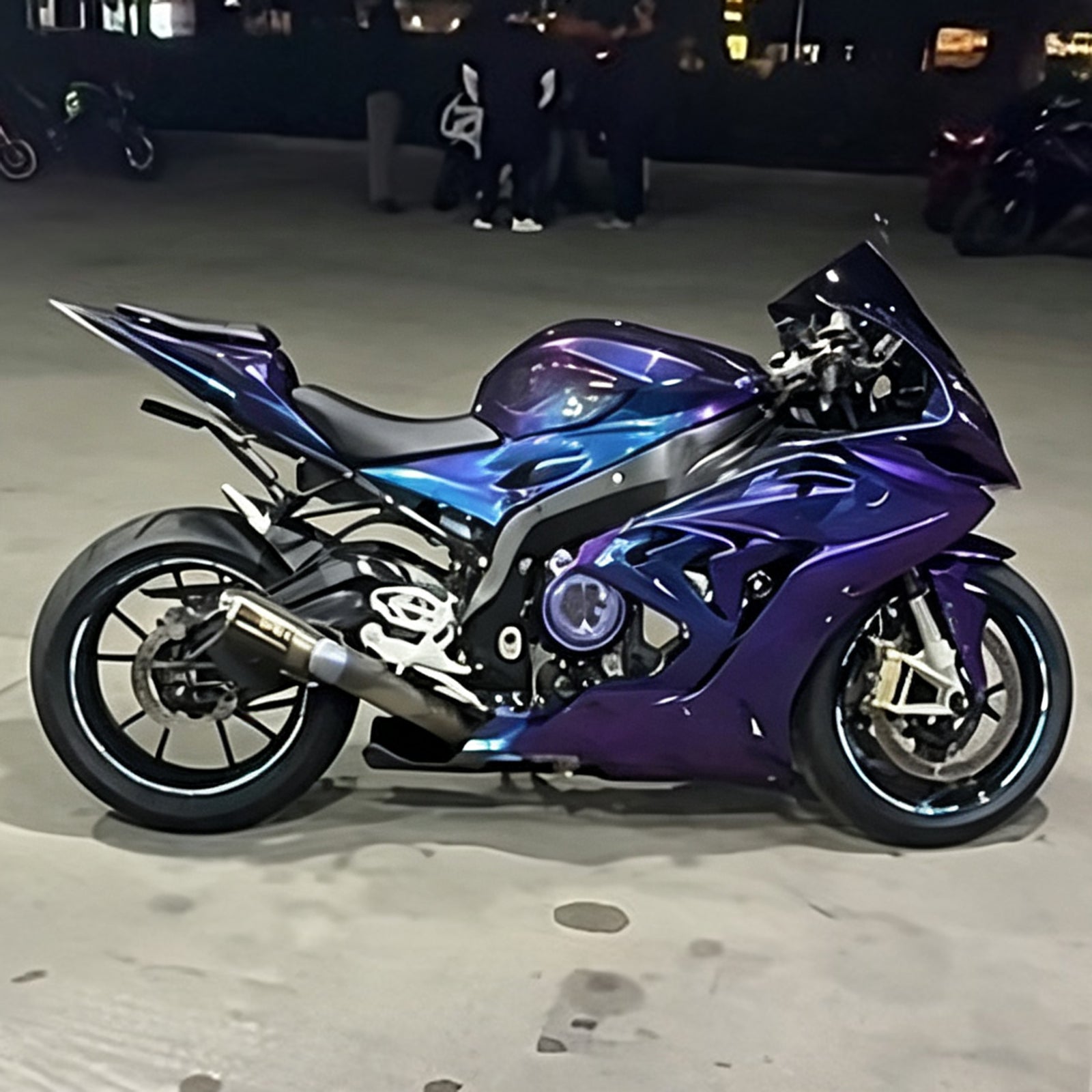 Amotopart 2015-2016 BMW S1000RR Blue Purple Black Chameleon Fairing Kit