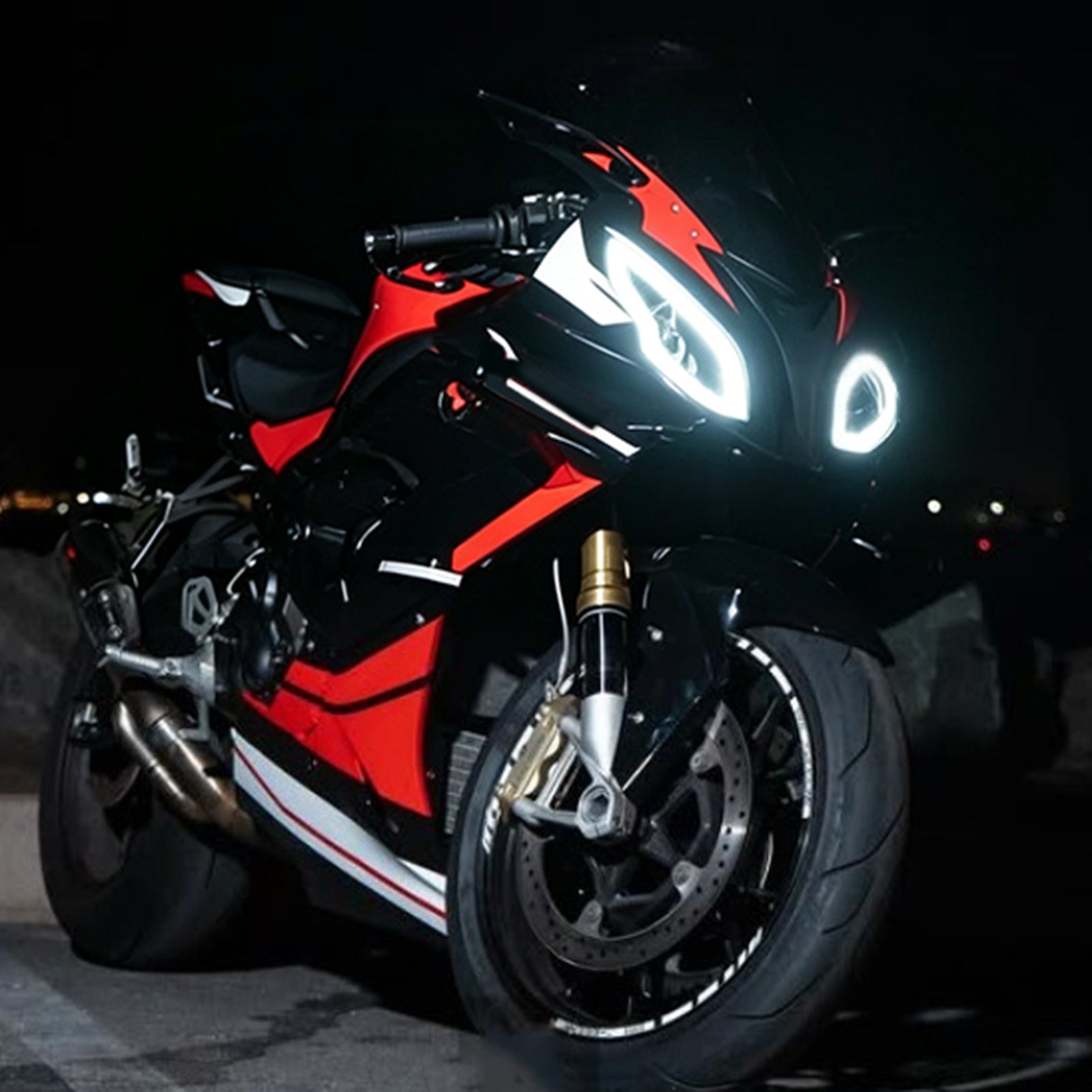 Amotopart 2017-2018 BMW S1000RR Blå Rød Sort Hvid Fairing Kit