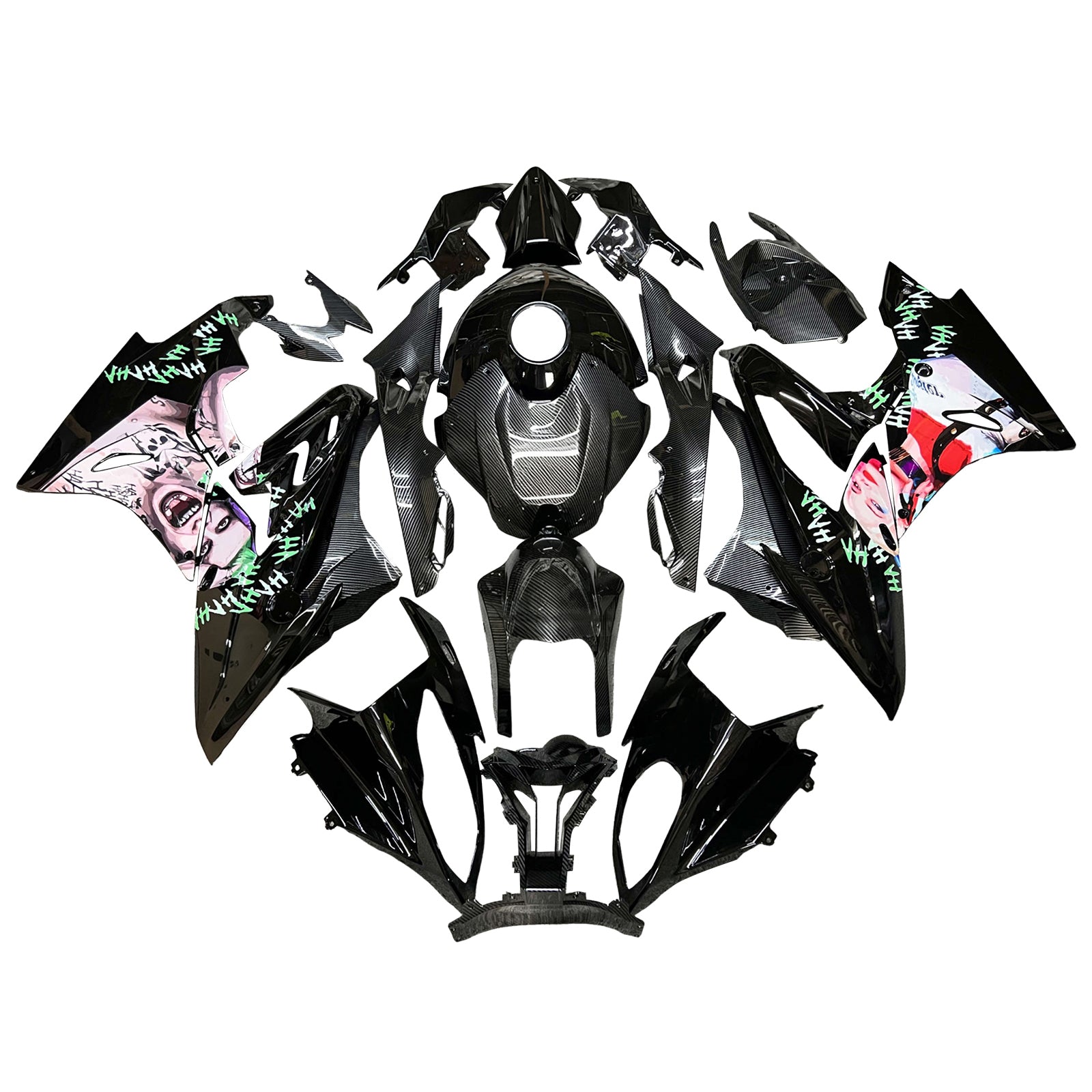 Amotopart 2017-2018 BMW S1000RR Grøn Pink Sort Hvid Fairing Kit