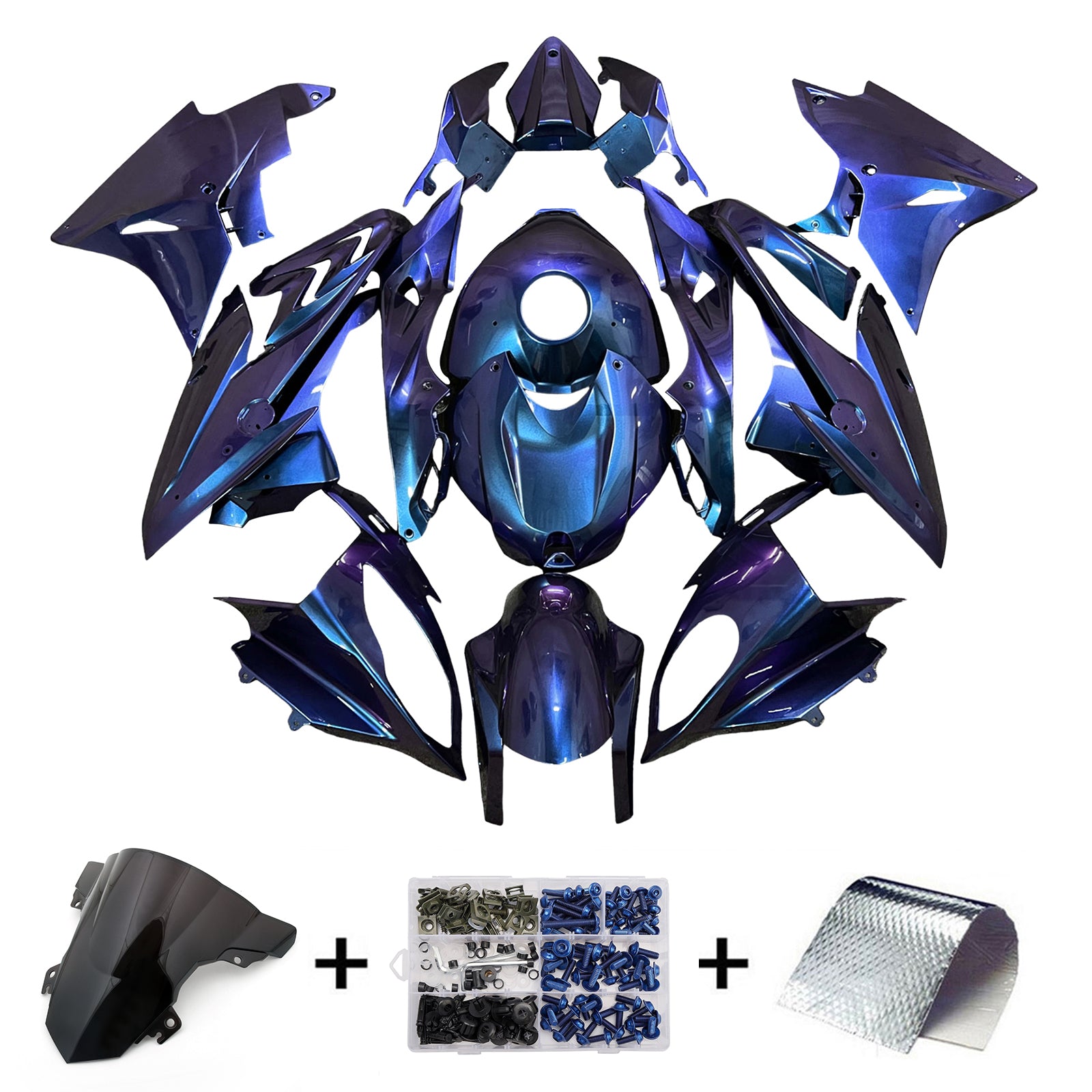 Amotopart 2017-2018 BMW S1000RR Purple Blue Chameleon Fairing Kit