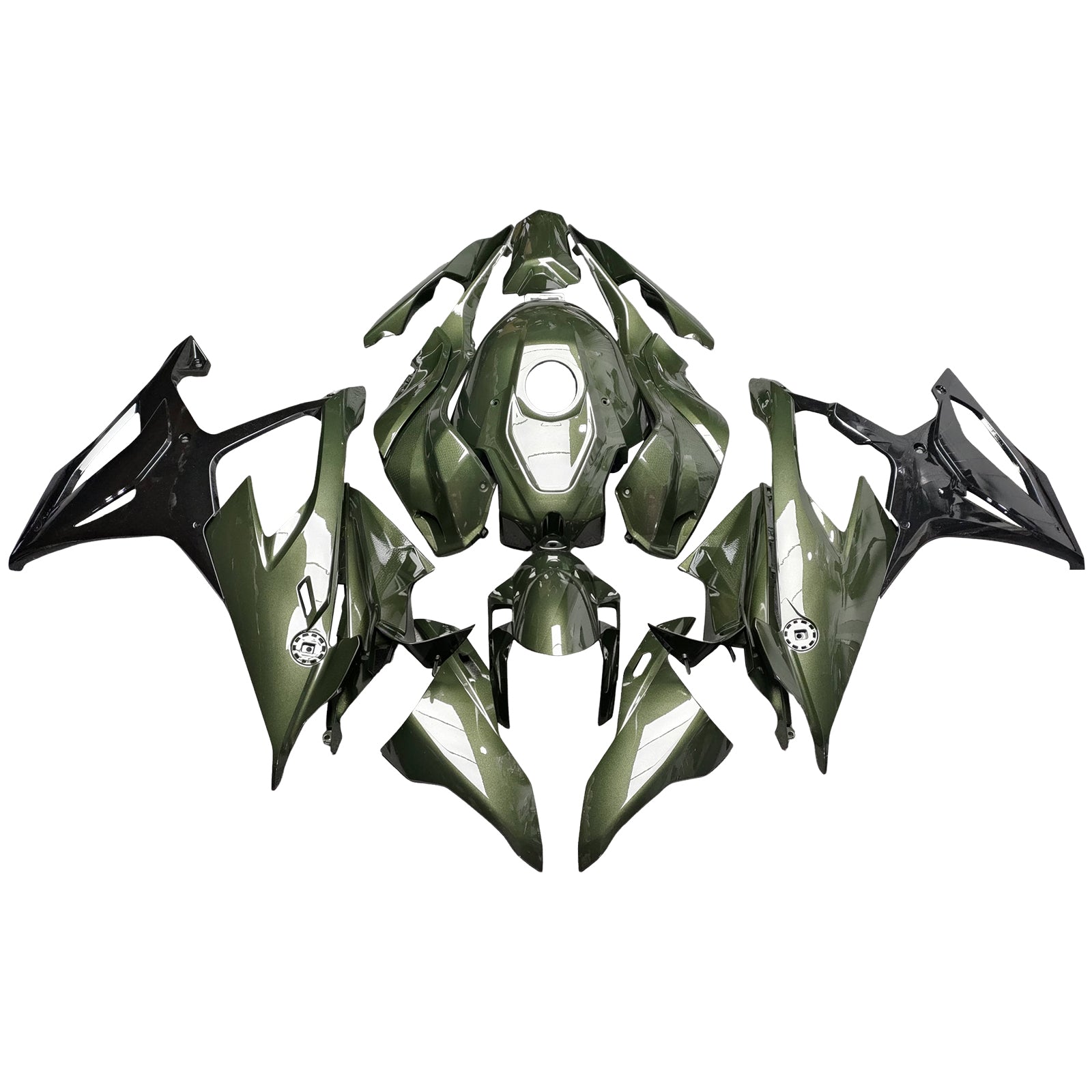 Amotopart 2019-2022 BMW M1000RR S1000RR Gray Green Black Fairing Kit