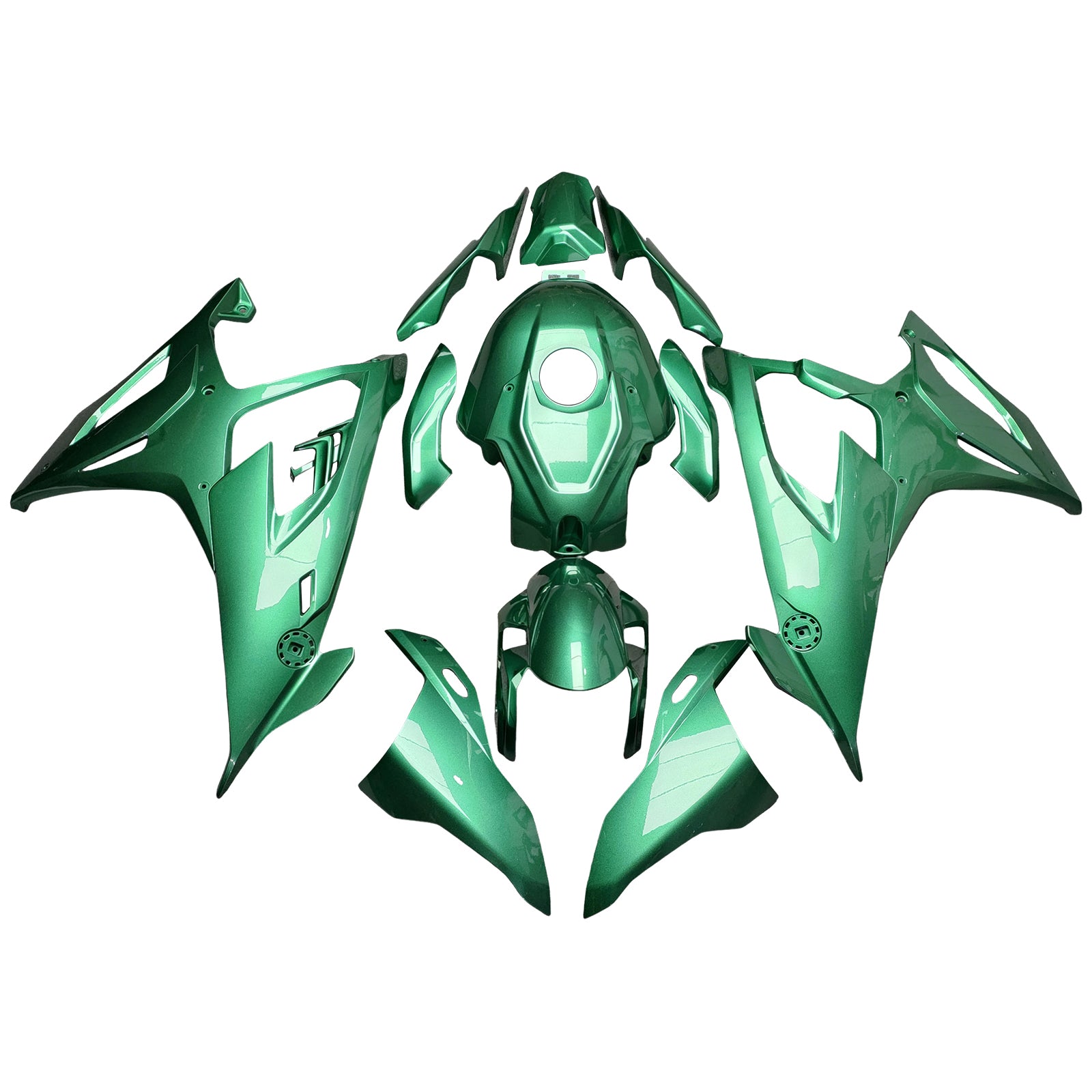Amotopart 2019-2022 BMW M1000RR S1000RR White Green Fairing Kit