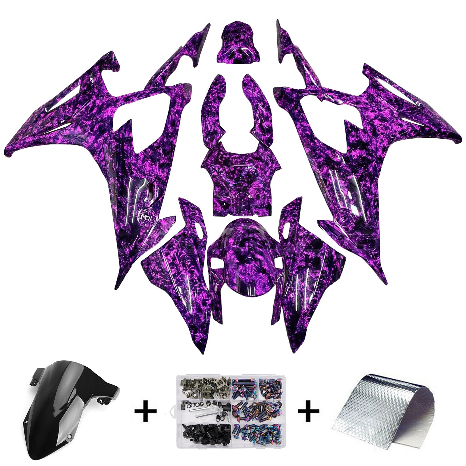 Amotopart 2019-2022 BMW M1000RR S1000RR Purple Fairing Kit